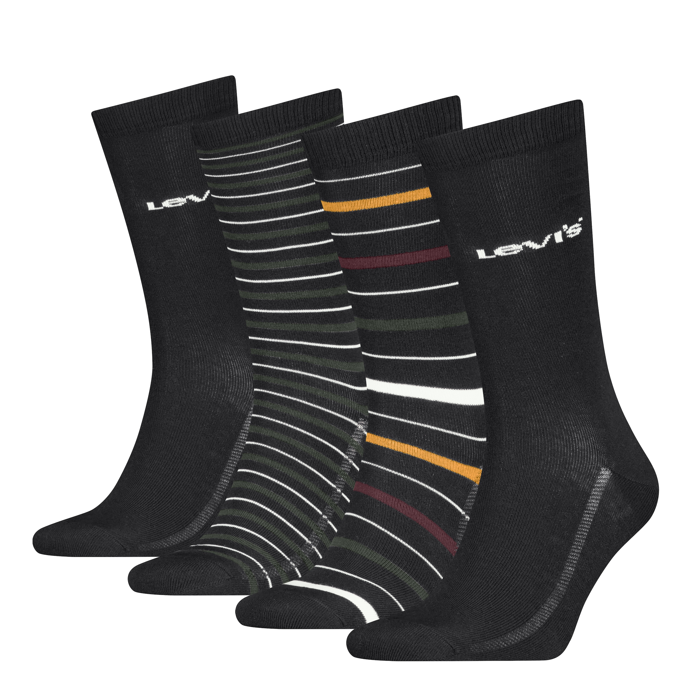 Image of Levis Socken "LEVIS REG CUT STRIPE GIFTBOX 4P" 4er Pack
