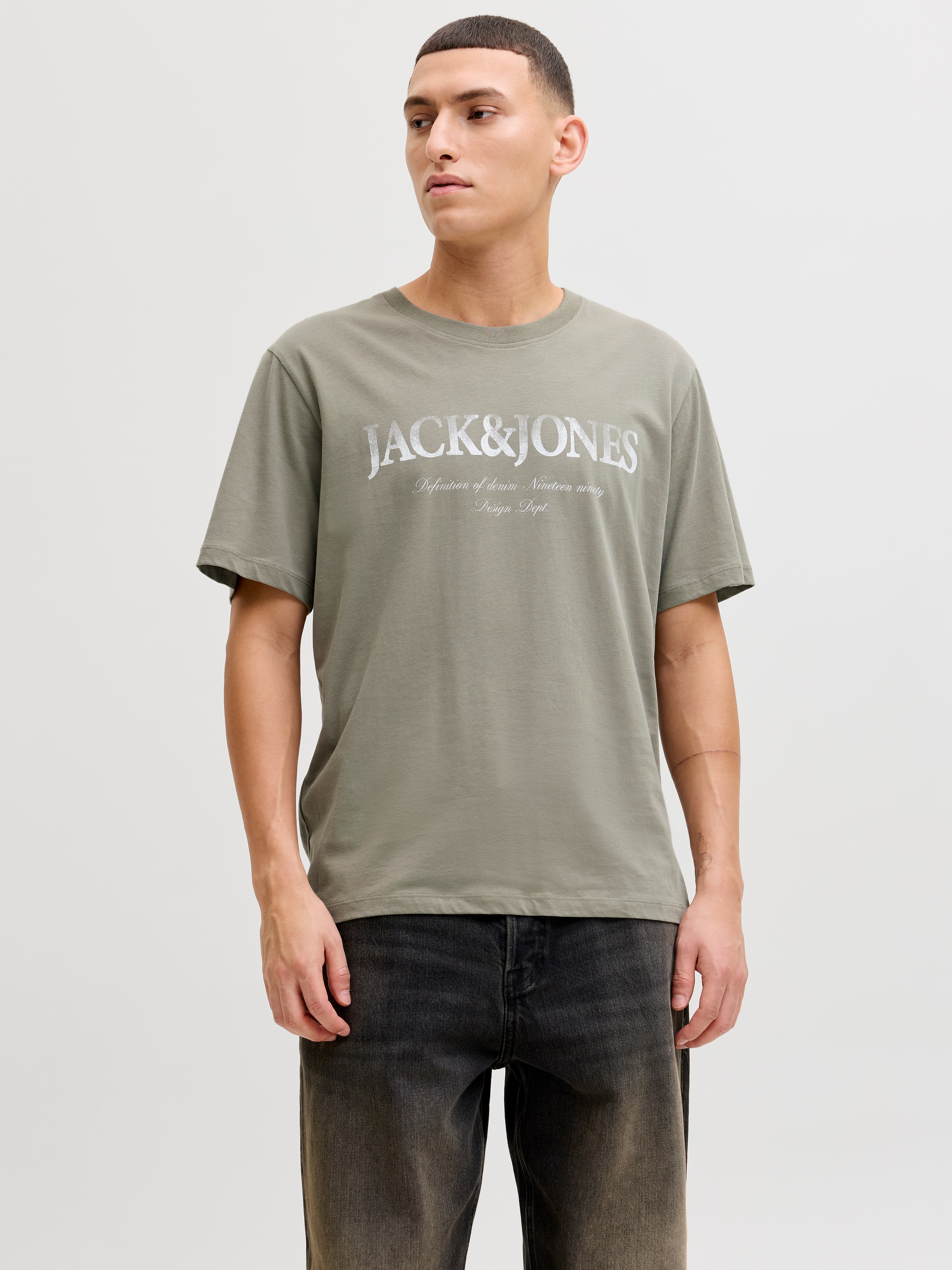 Image of Jack & Jones Rundhalsshirt "JJDEVIN DAYTONA PRINT TEE SS CREW NECK"