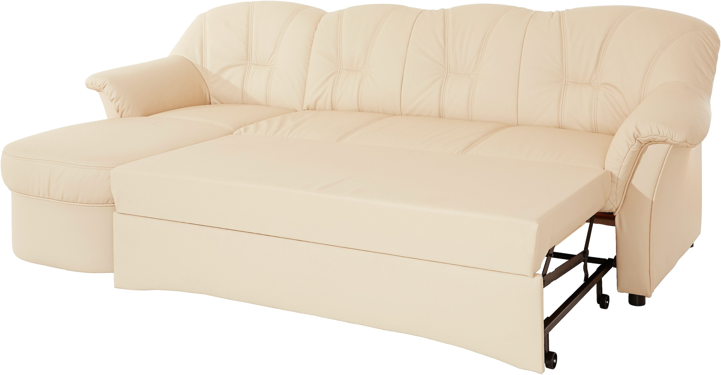 DOMO collection Ecksofa »Flores Schlafsofa, B/T/H: 233/142/86 cm, L-Form«, wahlweise mit Bettfunktion, wahlweise mit Federkern, auch in Leder