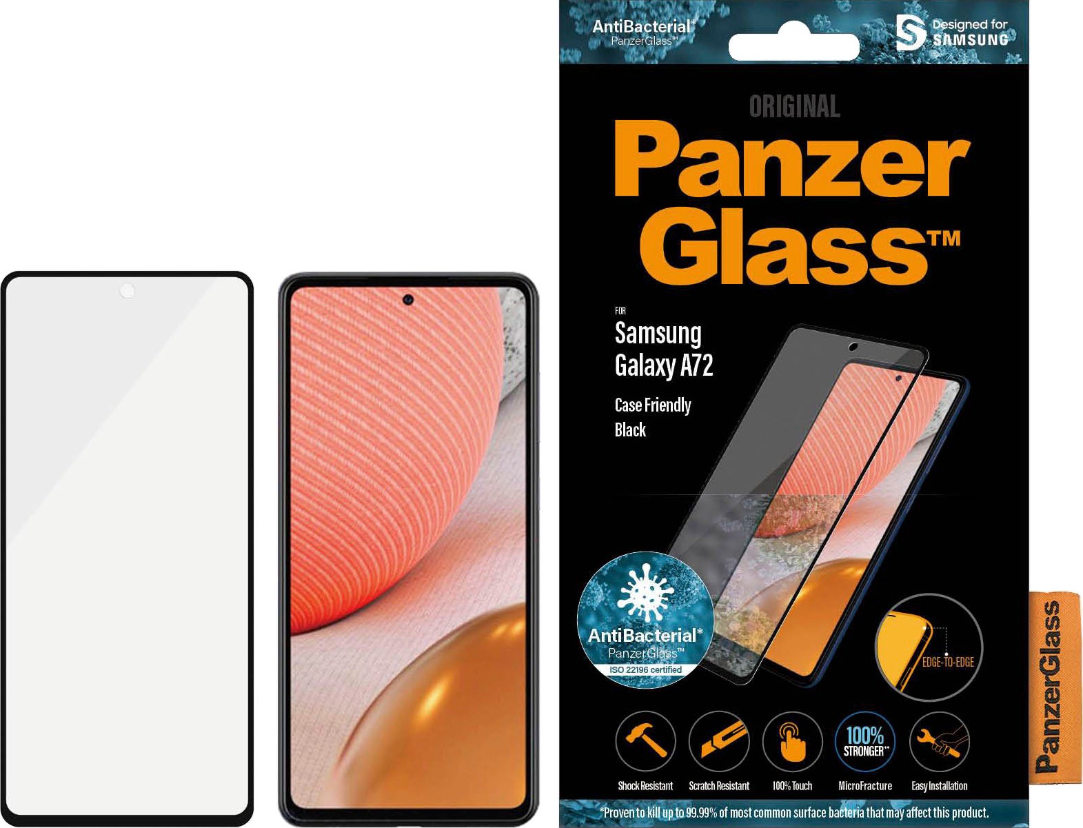 Image of PanzerGlass Displayschutzfolie »7255«, für Galaxy A72 bei Ackermann Versand Schweiz