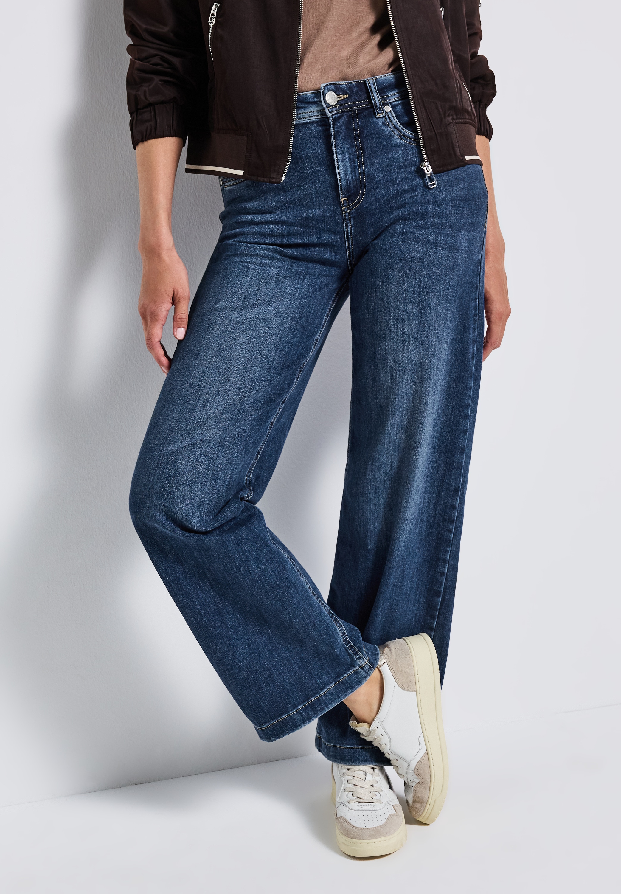Image of STREET ONE Weite Jeans "QR Denim-Wide Leg" mit Stretch