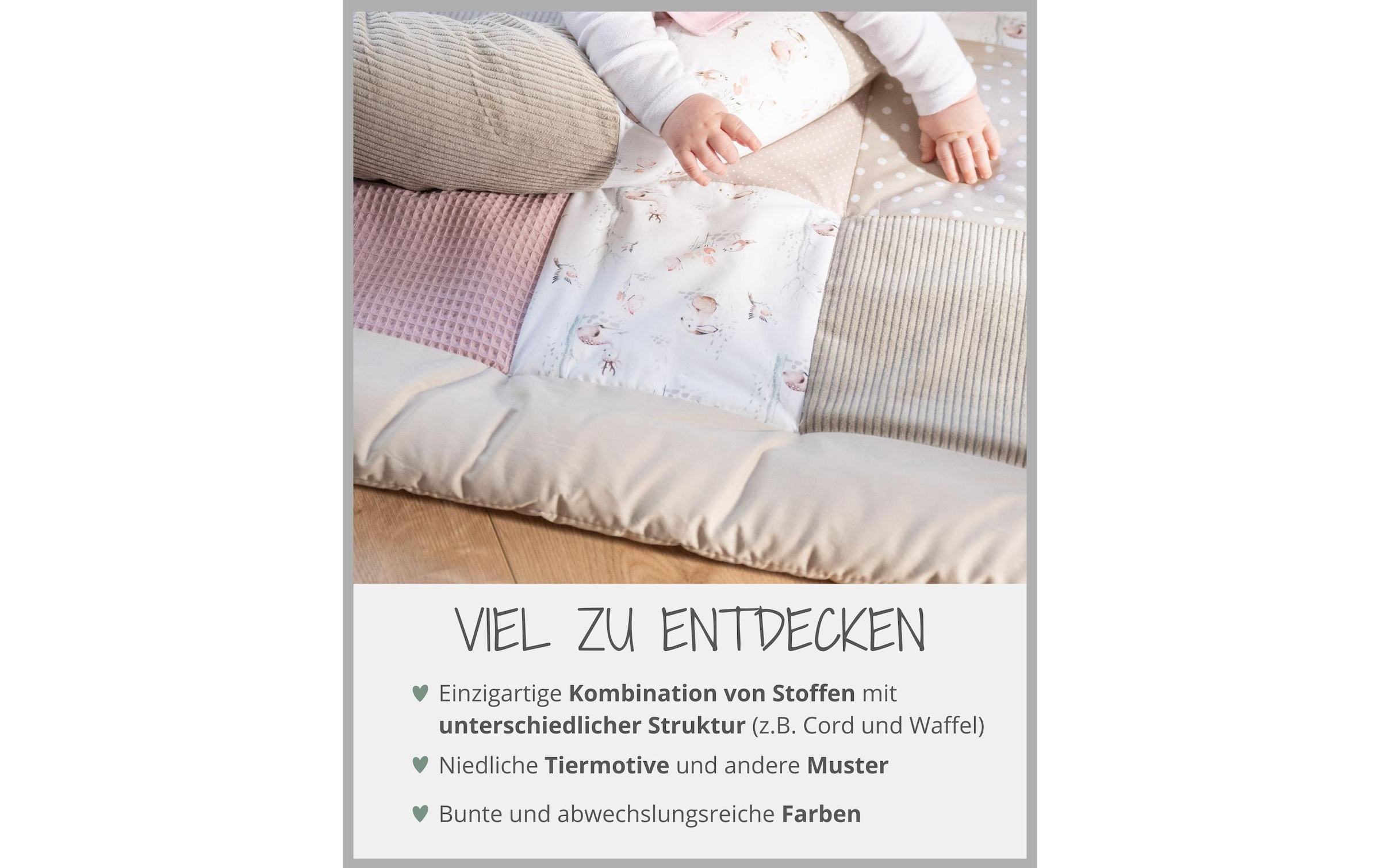 ULLENBOOM ® Tapis d'éveil »Märchenwald 140 x 140 cm«