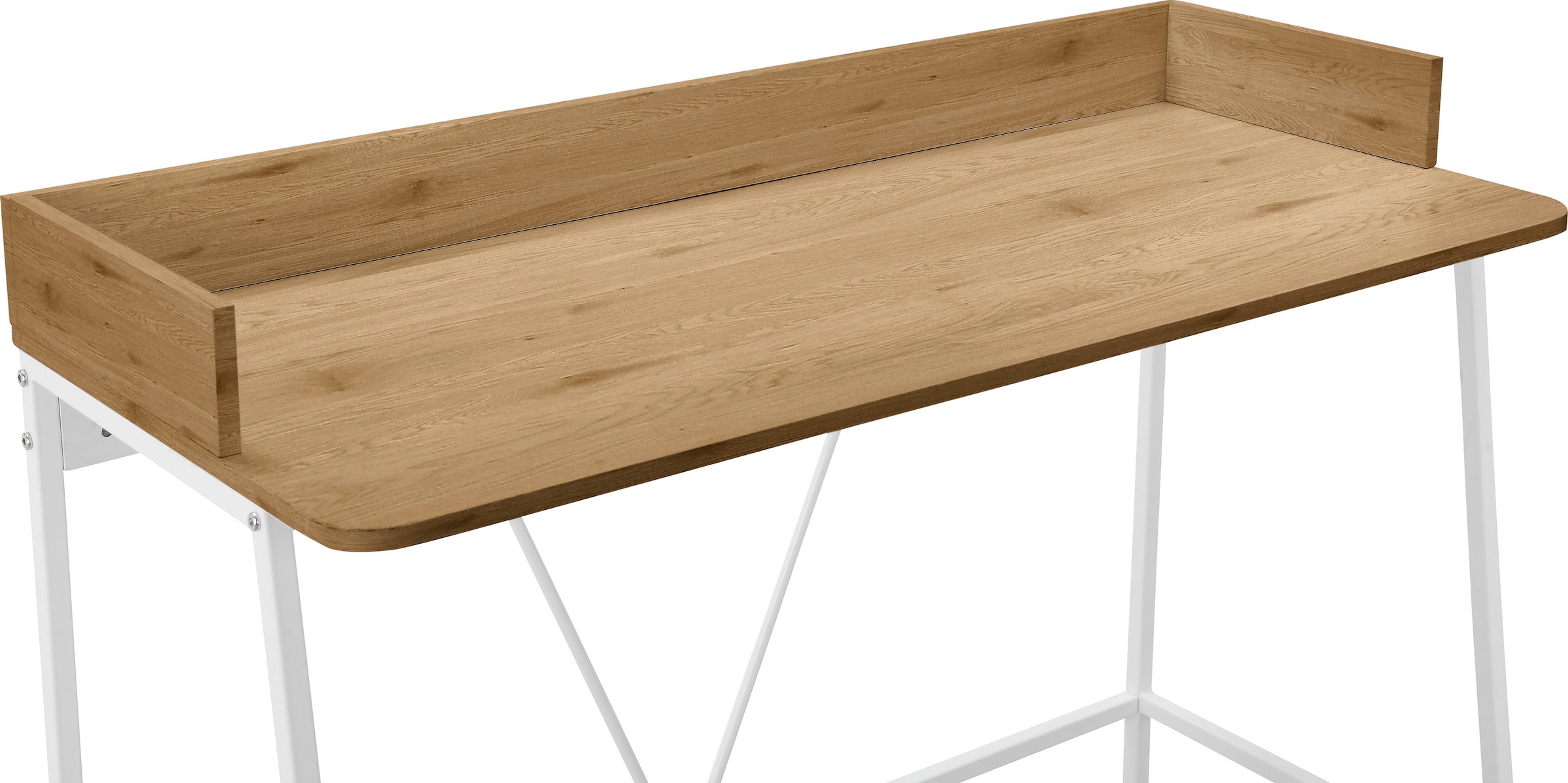 INOSIGN Schreibtisch »Jullian«, (1 St.), weisses Gestell aus Metall, Breite 120 cm