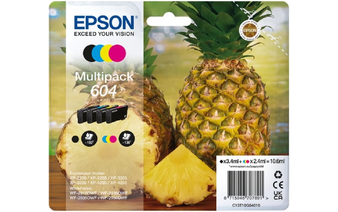 Image of Epson Tintenpatrone "Multipack 604 / C13T10G64010 BK, C, M, Y"