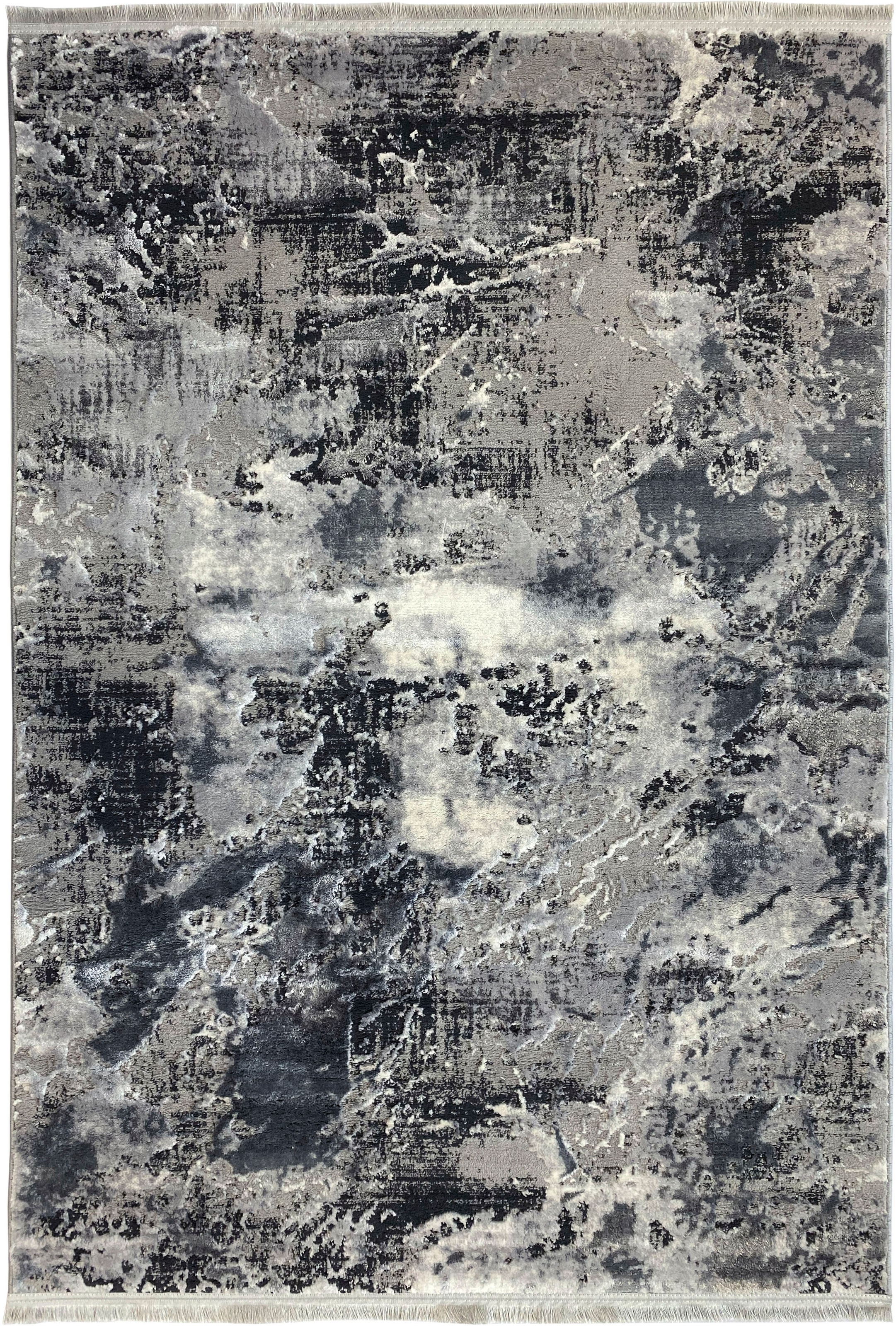 Image of RESITAL The Voice of Carpet Teppich »Delux 3330«, rechteckig, 12 mm Höhe, Kurzflor, modernes Design, Used Optik, mit Fransen, ideal im Wohnzimmer & Schlafzimmer bei Ackermann Versand Schweiz