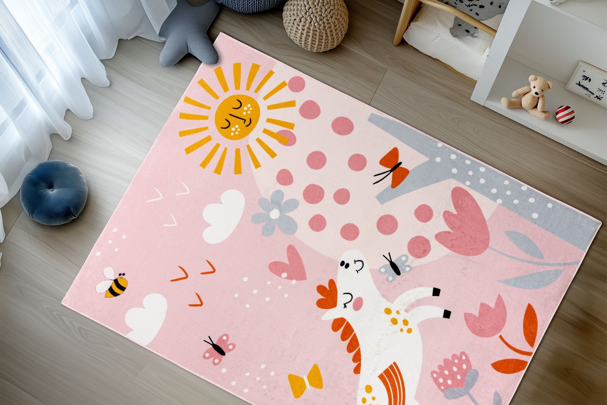 Kayoom Tapis pour enfants »Wonder 126« Rectangulaire 8 mm Höhe Kurzflor, Vegan, Fussbodenheizungsgeeignet