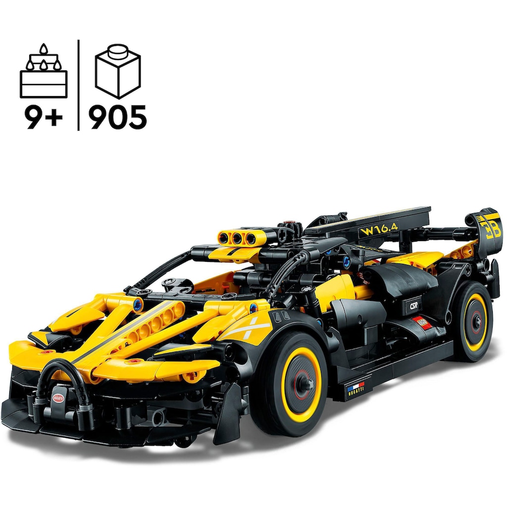 LEGO® Konstruktionsspielsteine »Bugatti-Bolide (42151), LEGO® Technic«, (905 St.), Made in Europe