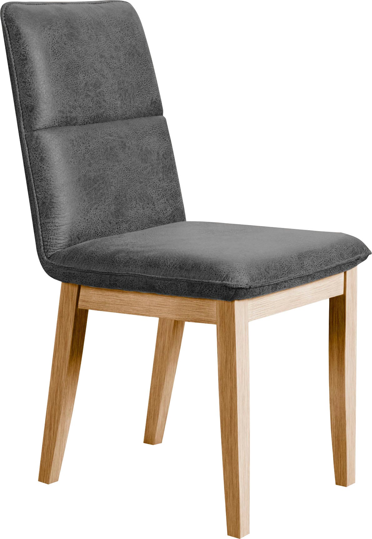 Home affaire Esszimmerstuhl »Beluna Polsterstuhl Esszimmer Bestseller«, (Set), 2 St., Luxus-Microfaser in Lederoptik, Gestell und Beine aus massiver Eiche modernes Landhaus