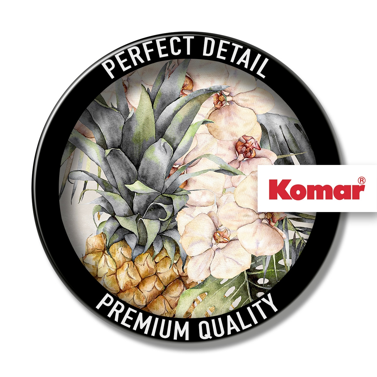 Komar Tableau sur toile »Ananas Mûr - Grösse 60 x 60 cm« 1 cuis tlg. Keilrahmenbild mi Echtholzrahmen