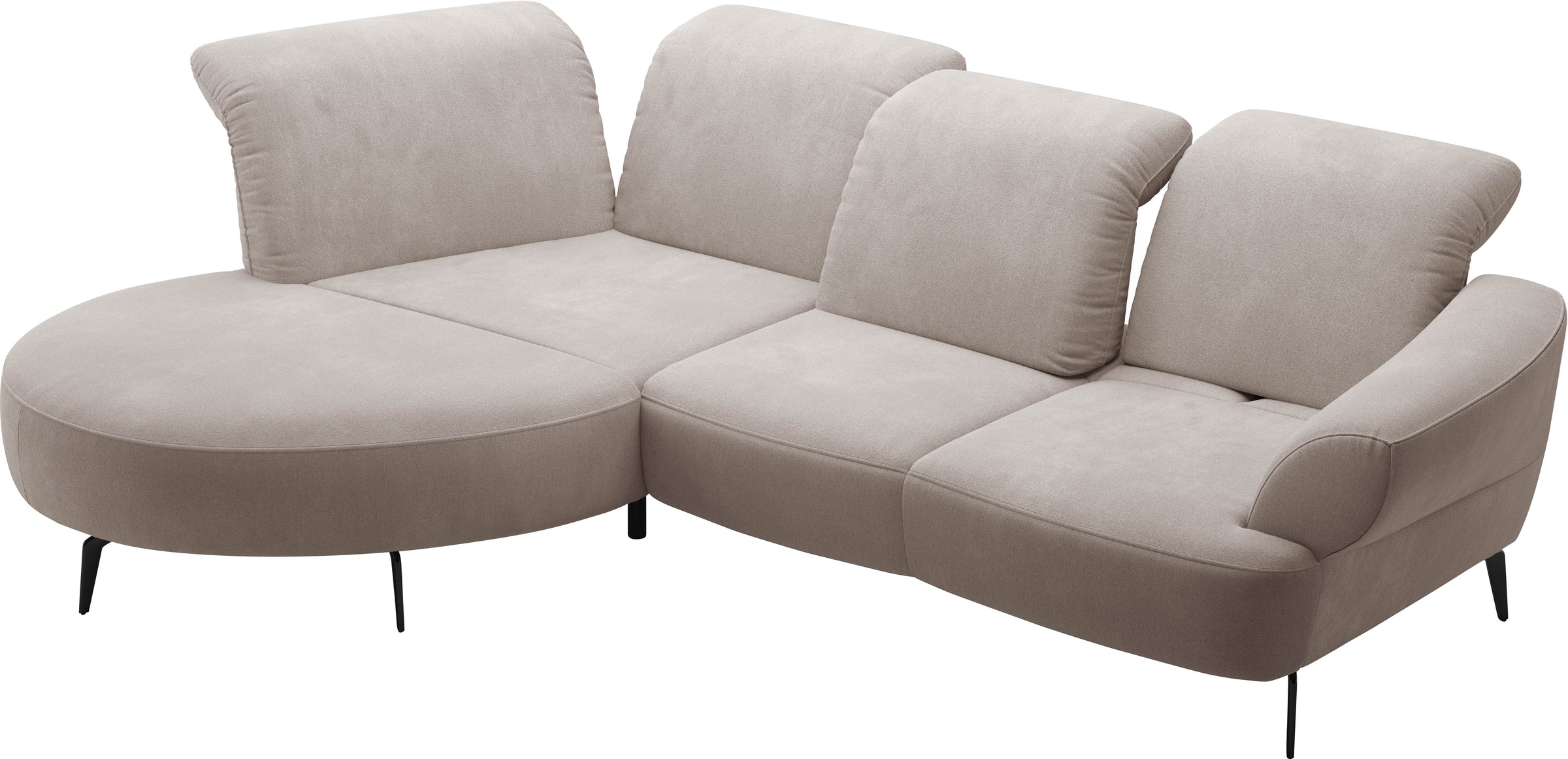 sit&more Ecksofa »Dance, L-Form, inkl. Sitztiefenverstellung«, inkl. Click&Seat, optional mit Kopfteilverstellung