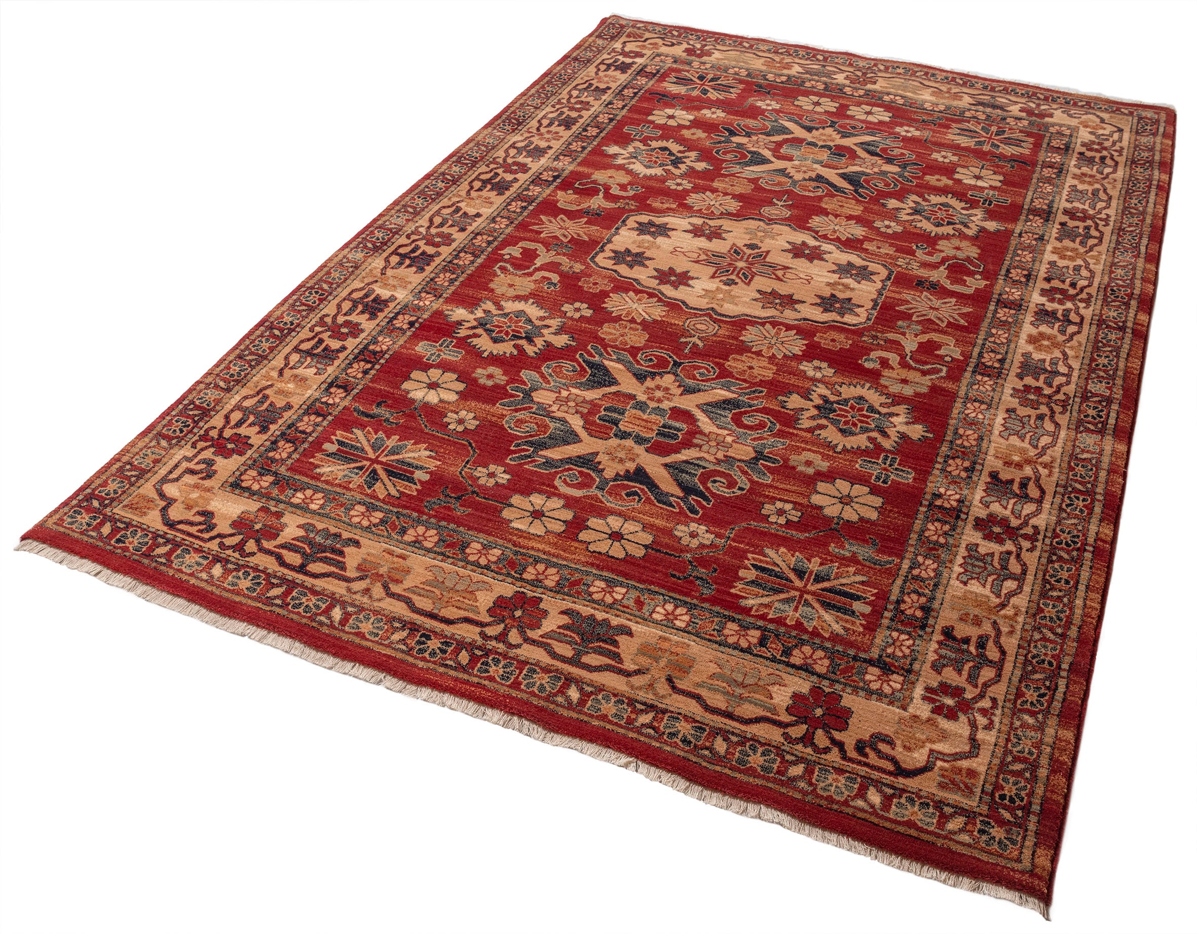 THEKO Wollteppich »Saharna 2856«, rechteckig, 12 mm Höhe, reine Wolle, Orient-Optik, mit Fransen