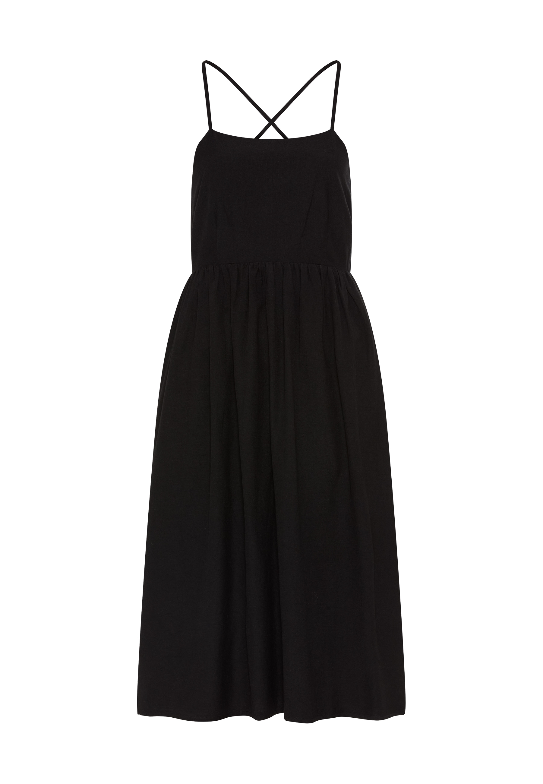 LSCN by LASCANA Robe midi Sans poches Robe d'été avec décolleté dos profond