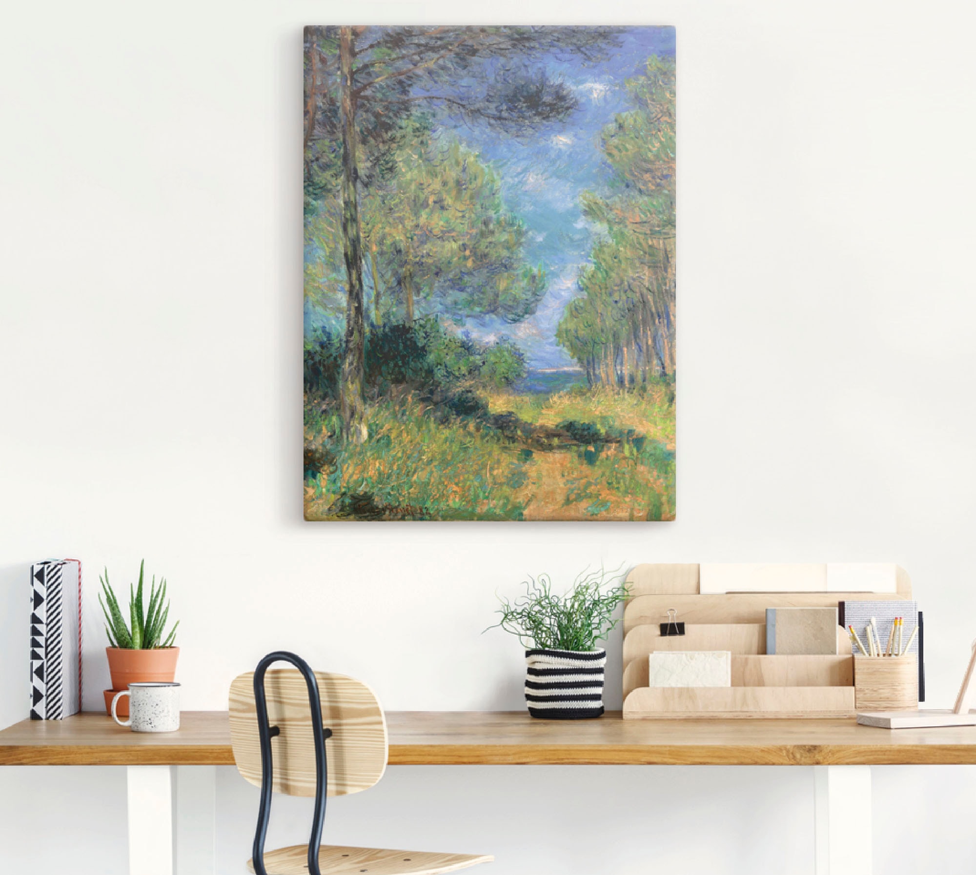 Artland Tableau sur toile »Nadelbäume in Varengeville. 1882« 1 cuis tlg. auf Holzrahmen gespannt