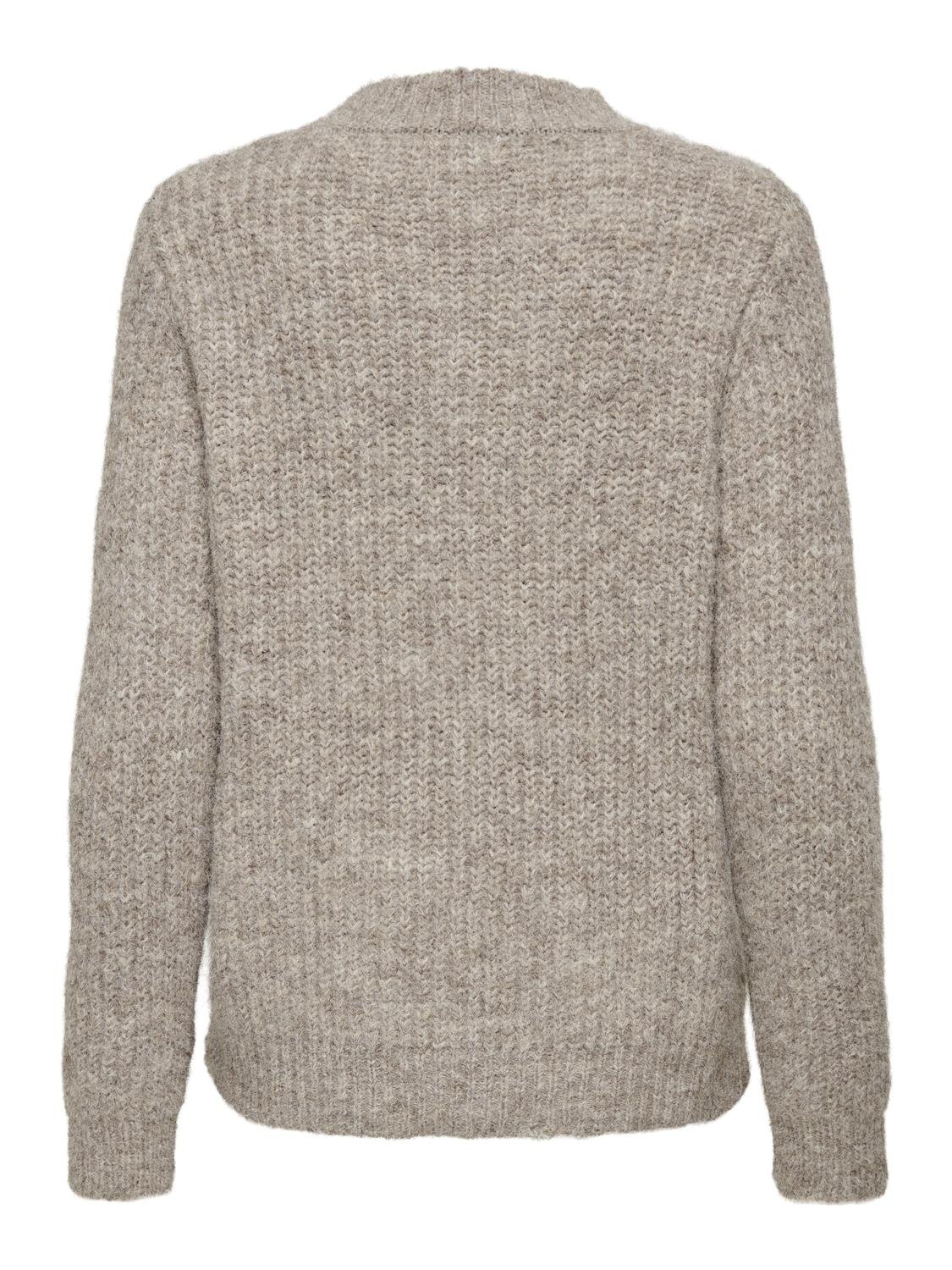ONLY Rundhalspullover »ONLMAGGIE LIFE LS RIB ONECK CC KNT«, in Rippstrick mit Wollanteil