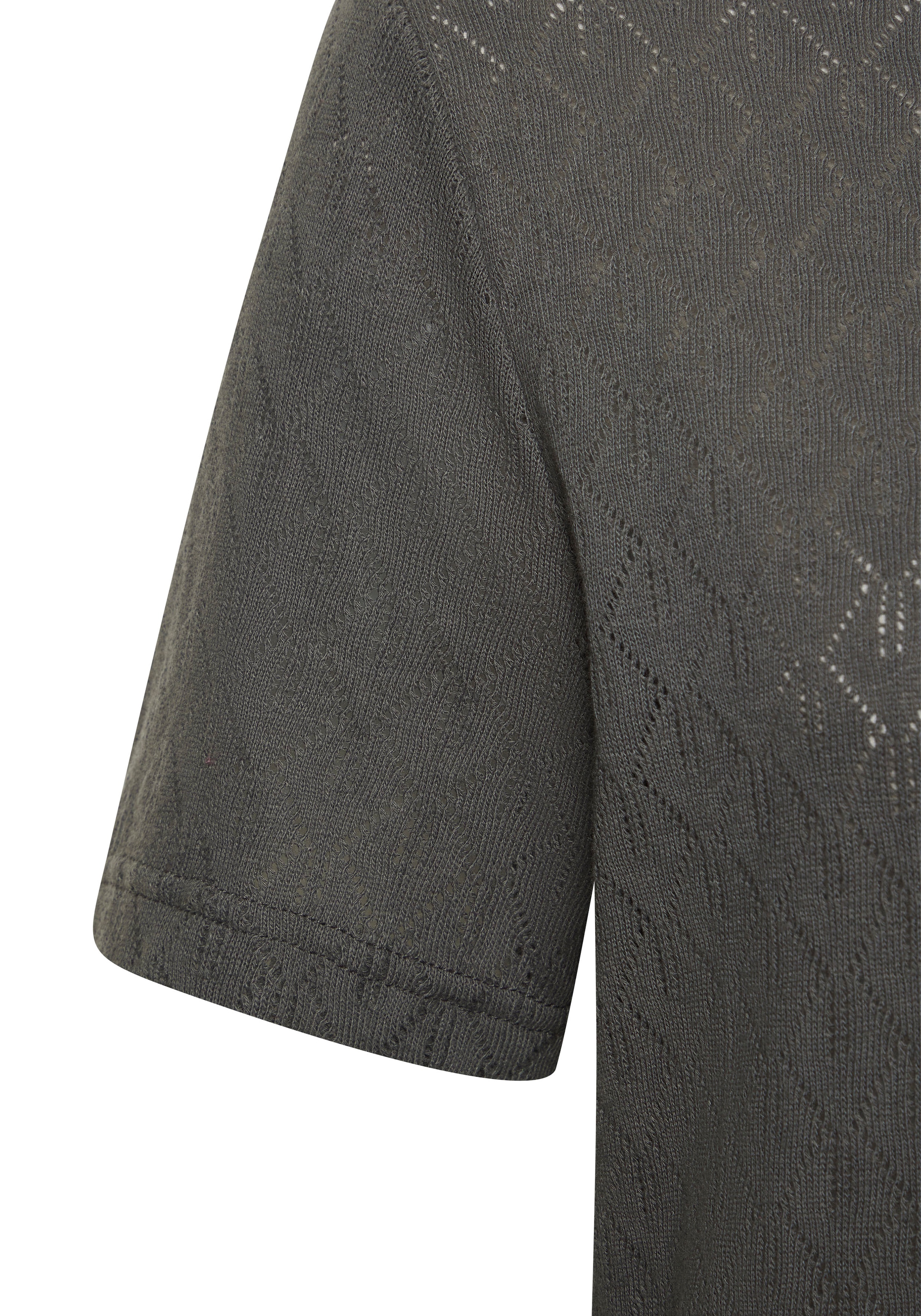 Vivance Kurzarmshirt »mit modischem Ajour-Muster«, aus weicher Baumwoll-Qualität