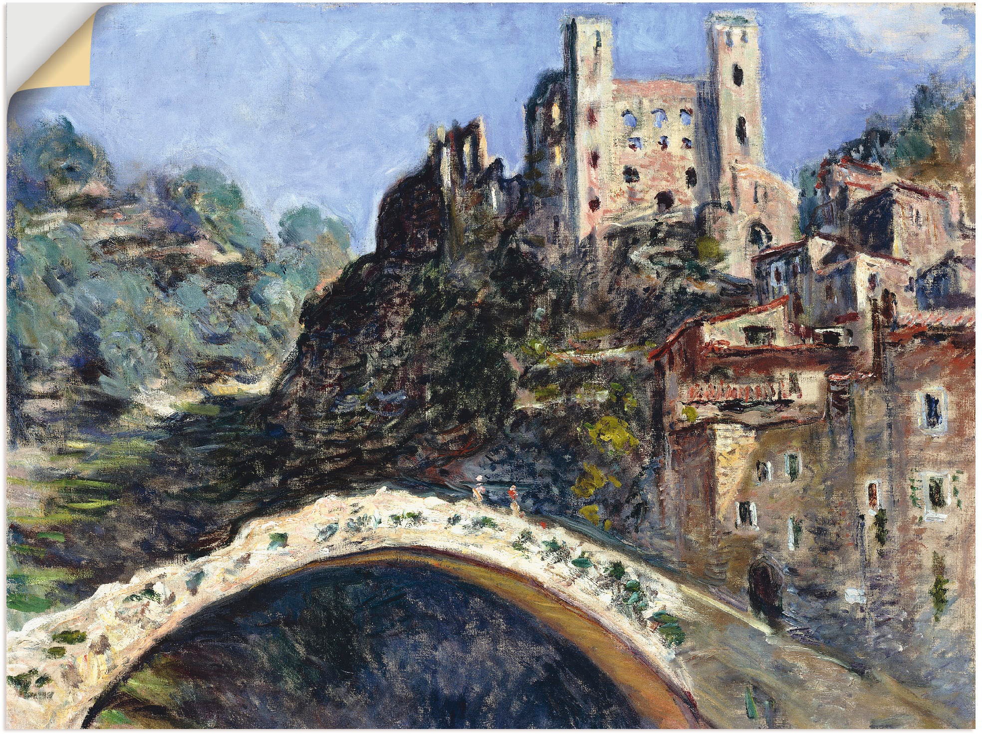 Image of Artland Wandbild »Dolceacqua. 1884«, Italien, (1 St.), in vielen Grössen & Produktarten -Leinwandbild, Poster, Wandaufkleber / Wandtattoo auch für Badezimmer geeignet bei Ackermann Versand Schweiz