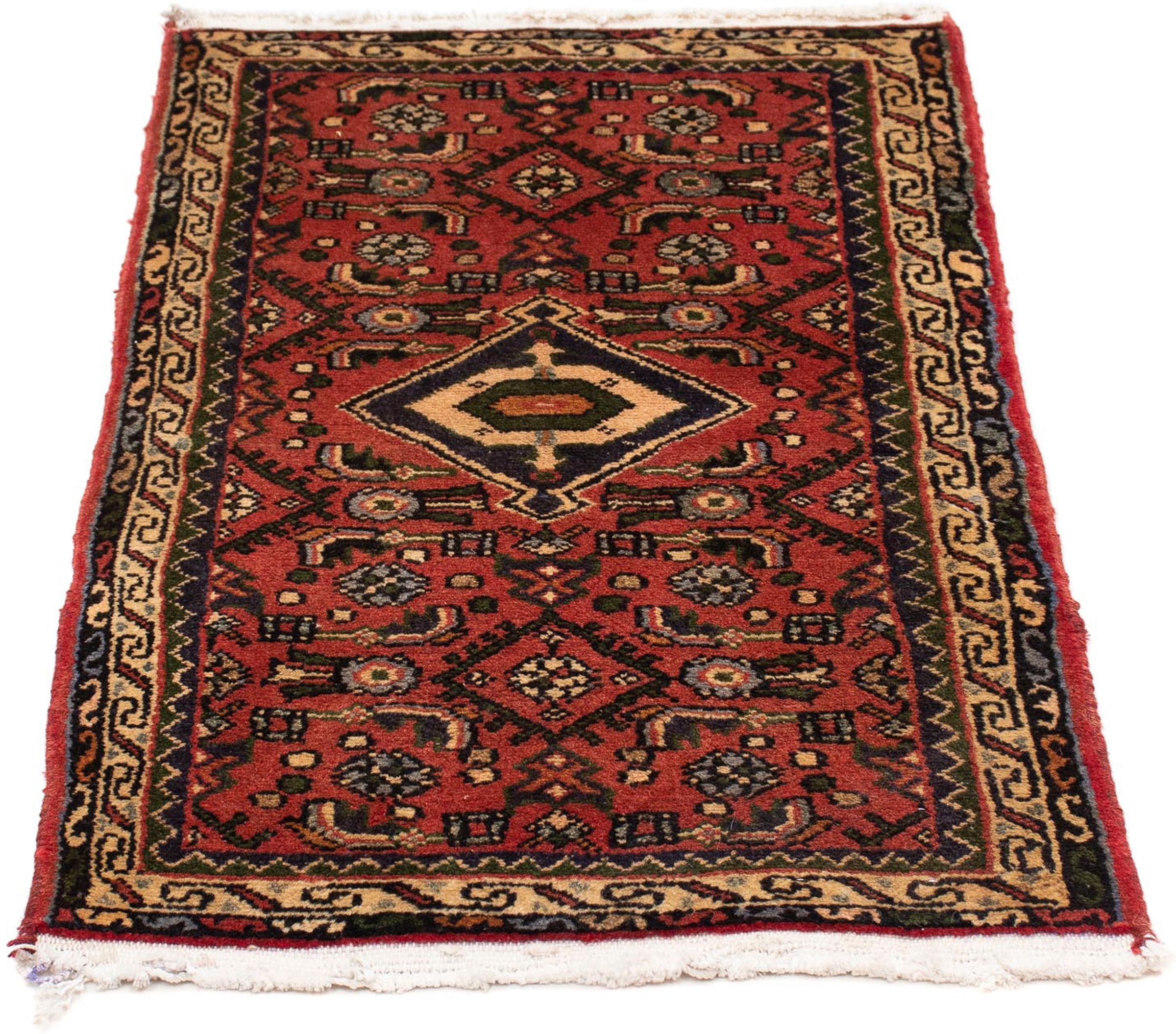 Image of morgenland Orientteppich »Perser - Nomadic - 88 x 64 cm - dunkelrot«, rechteckig, 10 mm Höhe, Wohnzimmer, Handgeknüpft, Einzelstück mit Zertifikat bei Ackermann Versand Schweiz