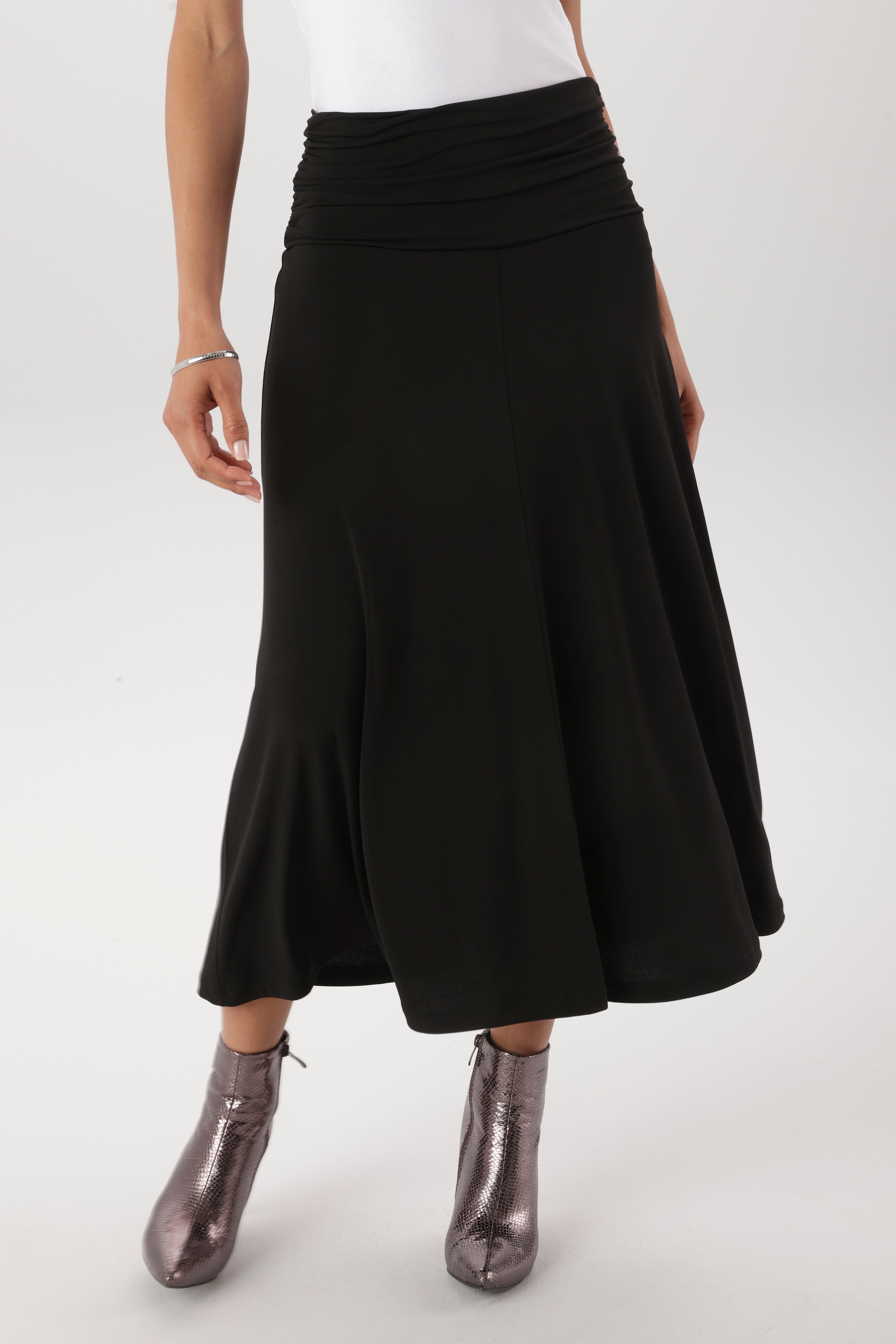 Image of Aniston SELECTED Midirock am Bund mit seitlicher Raffung - NEUE KOLLEKTION