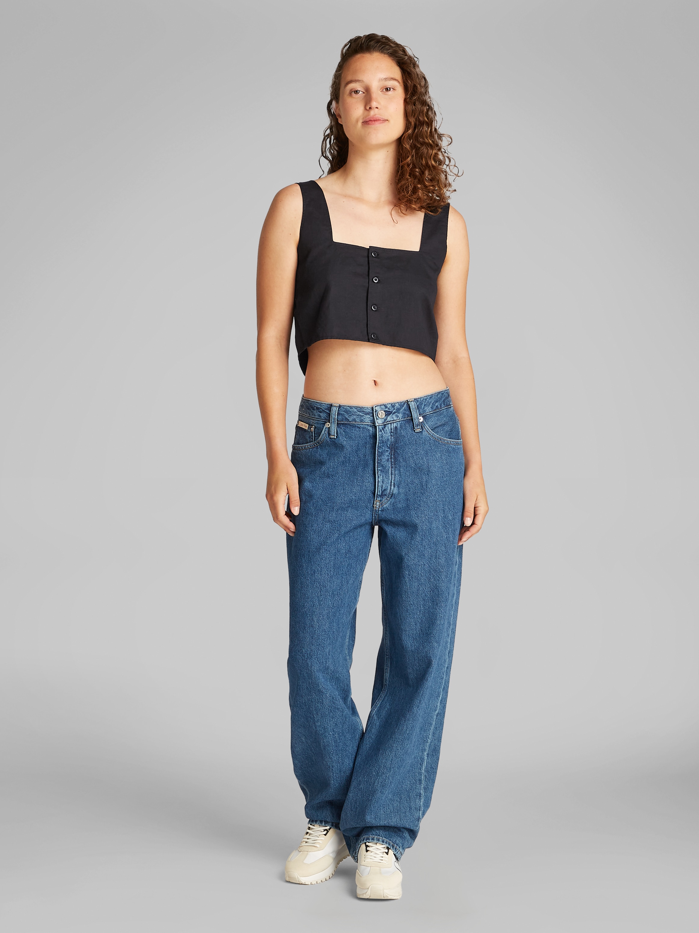 Calvin Klein Jeans Crop-Top »SOFT LINEN TOP«, mit Trägern