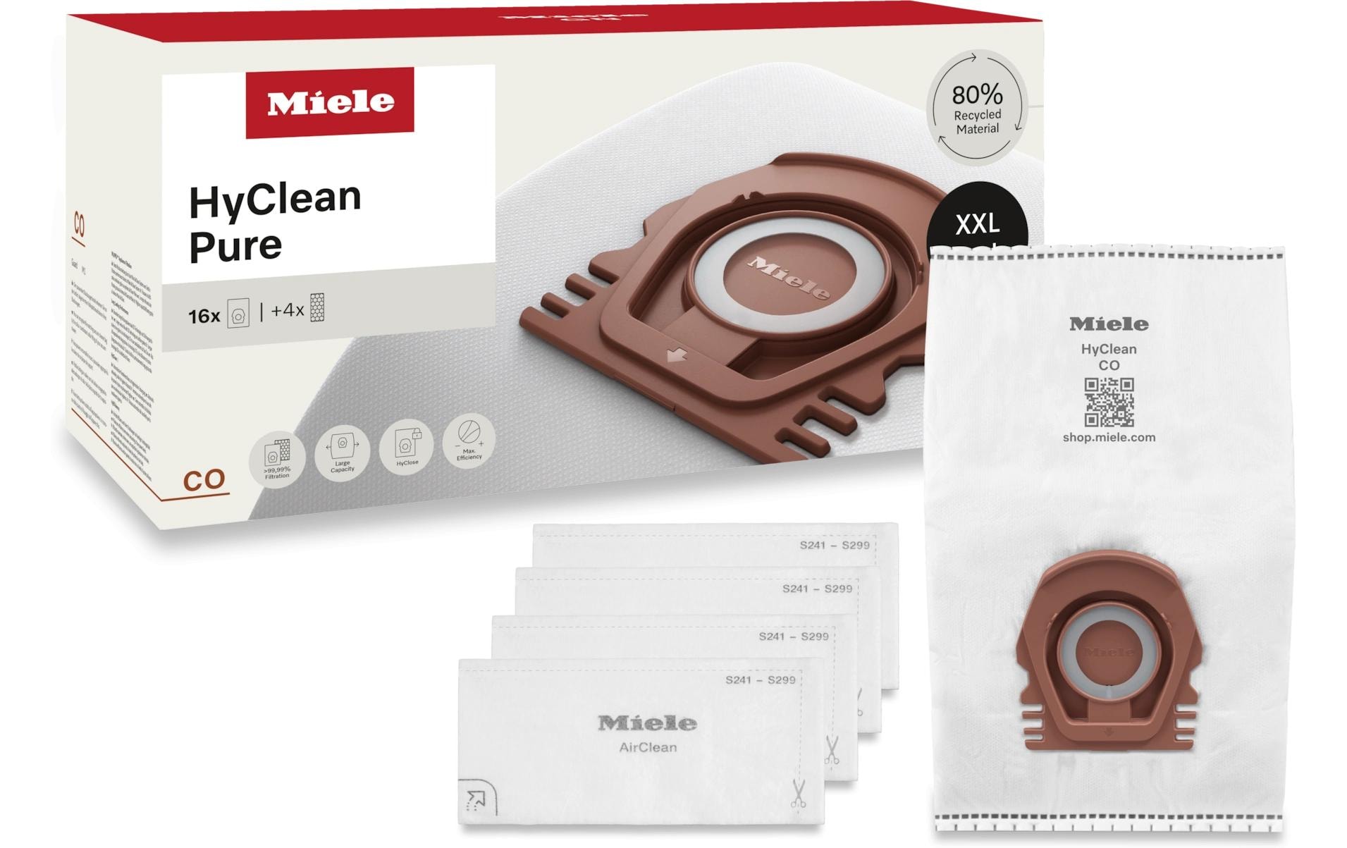 Miele Staubsaugerbeutel »XXL-Pack CO HyClean Pure 16 Stück«