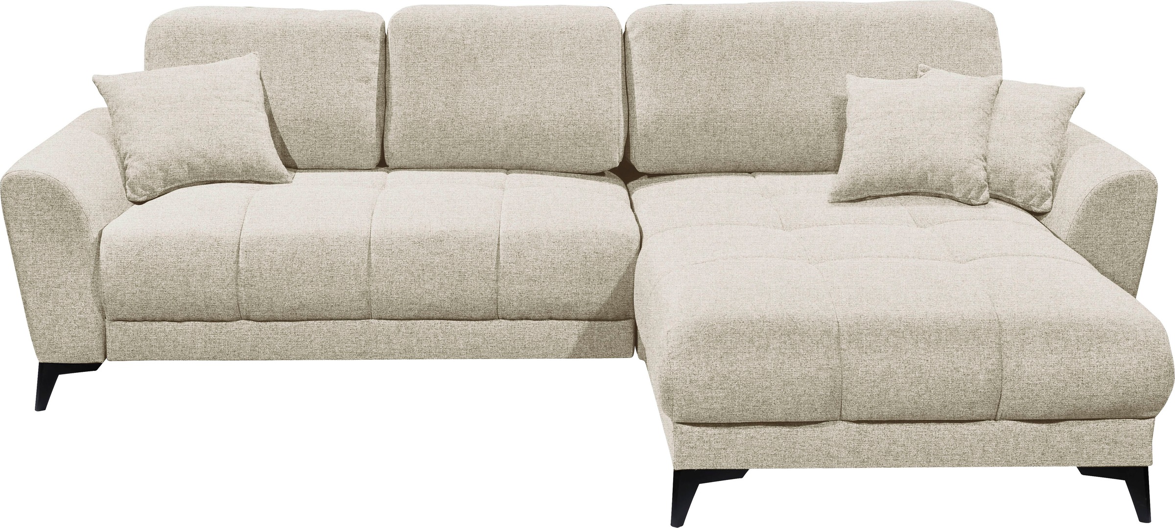 ED EXCITING DESIGN Ecksofa »Bern L-Form«, frei im Raum stellbar, mit Bettkasten, mit Schlaffunktion