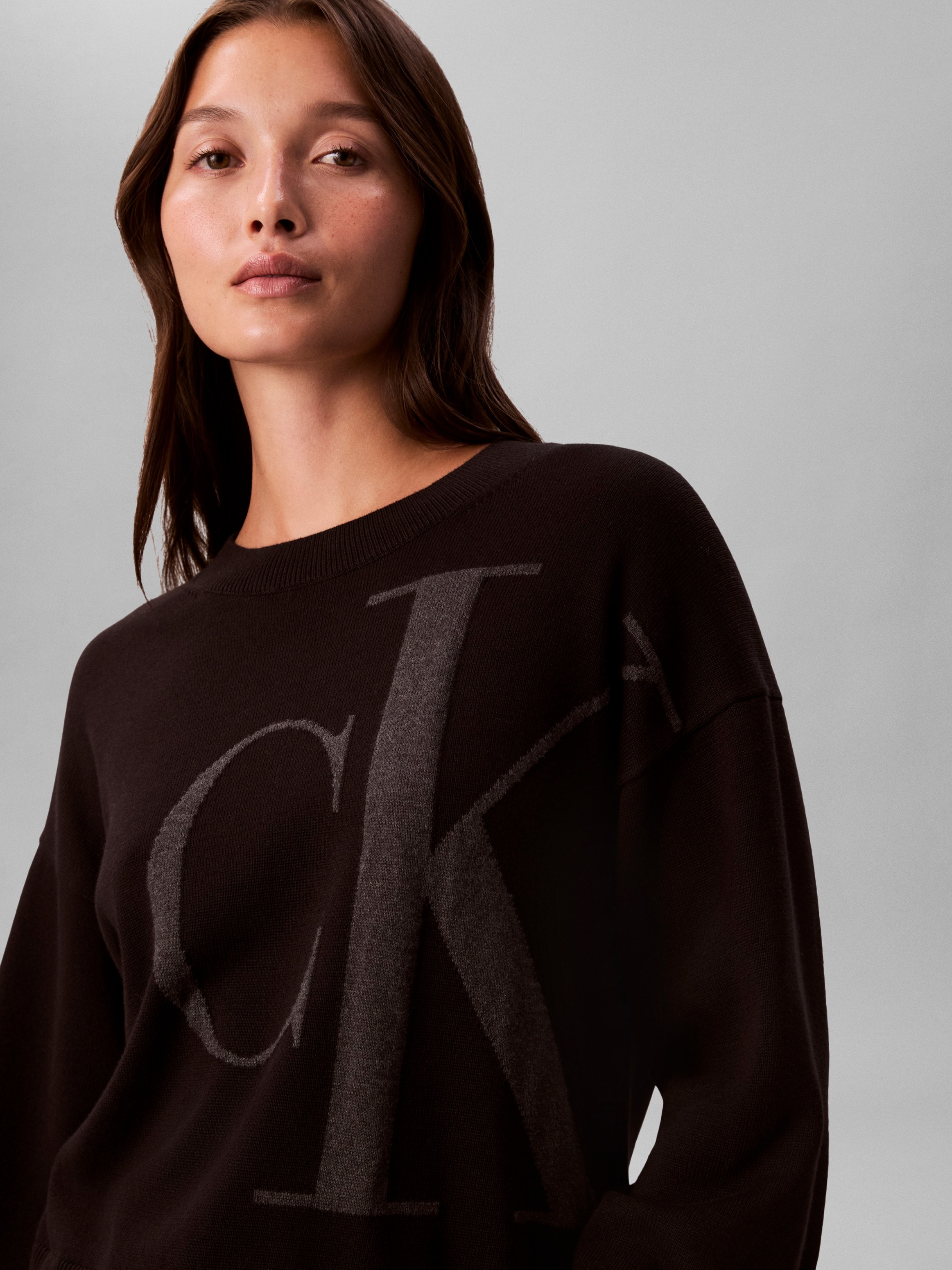 Calvin Klein Jeans Pull en tricot Regular fit mit Rundhalsausschnitt