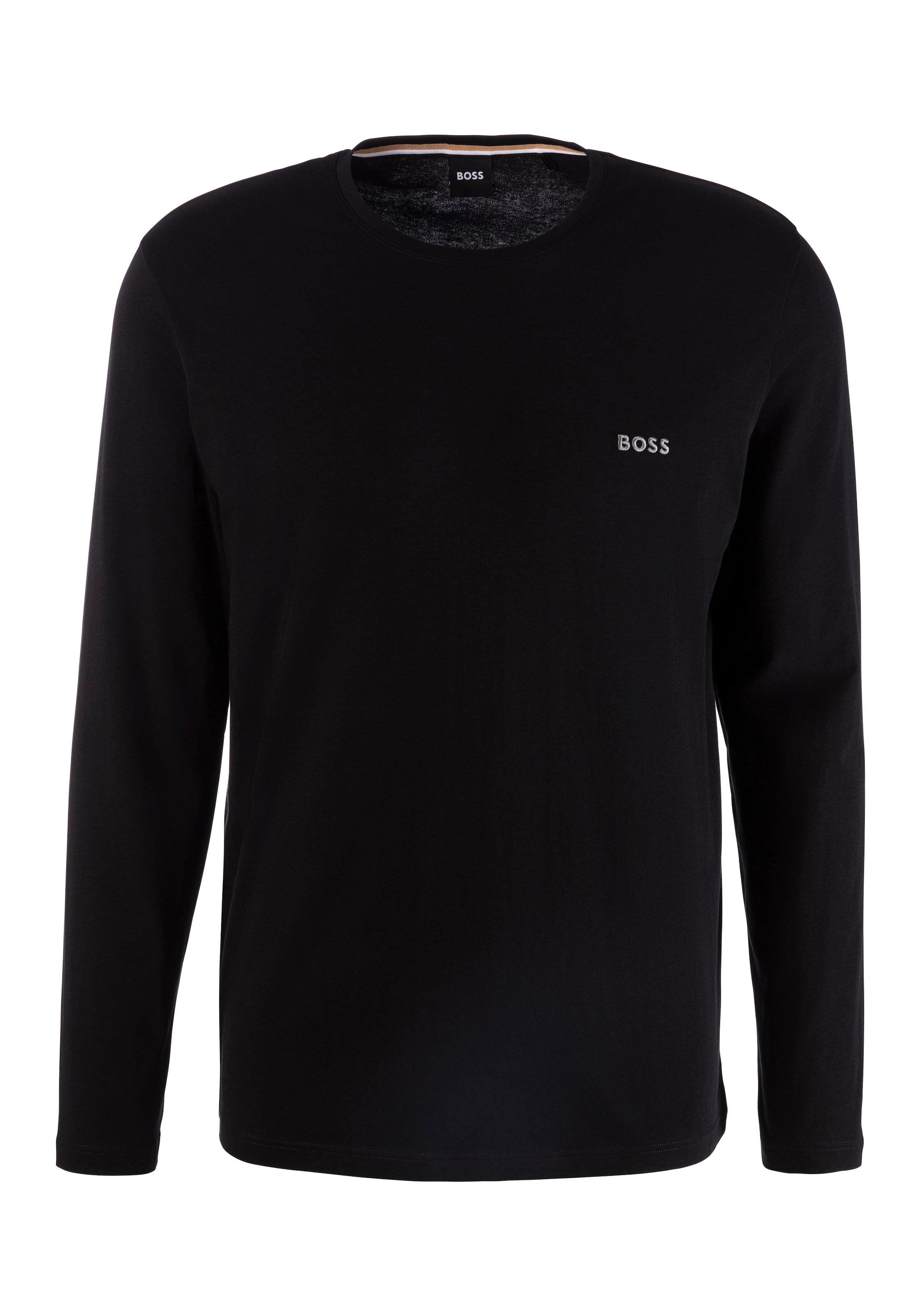 BOSS Langarmshirt »Mix&Match LS-Shirt R«, mit BOSS Stickerei auf der Brust