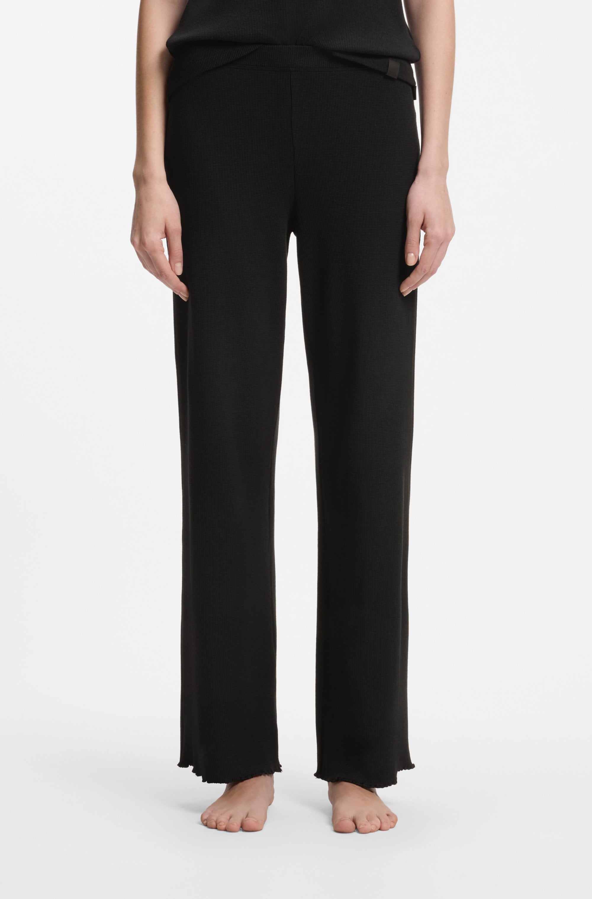 BOSS Pantalon de pyjama »Cosy Waffle«  en mélange de coton avec structure gaufrée