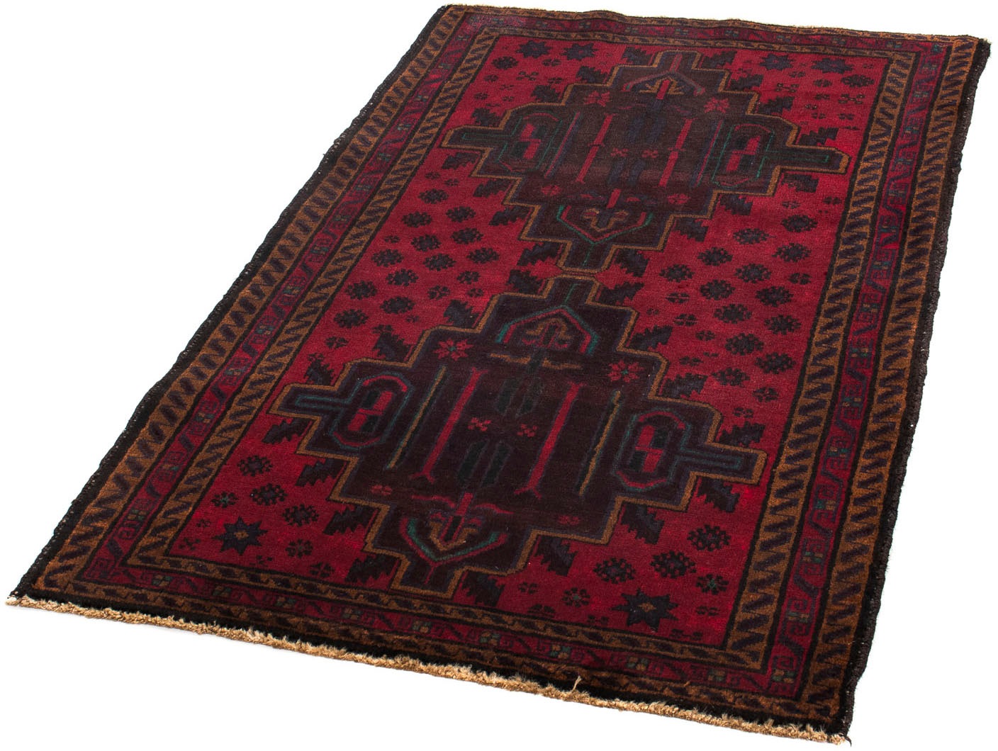 Image of morgenland Orientteppich »Belutsch - 140 x 87 cm - dunkelrot«, rechteckig, 8 mm Höhe, Wohnzimmer, Handgeknüpft, Einzelstück mit Zertifikat bei Ackermann Versand Schweiz