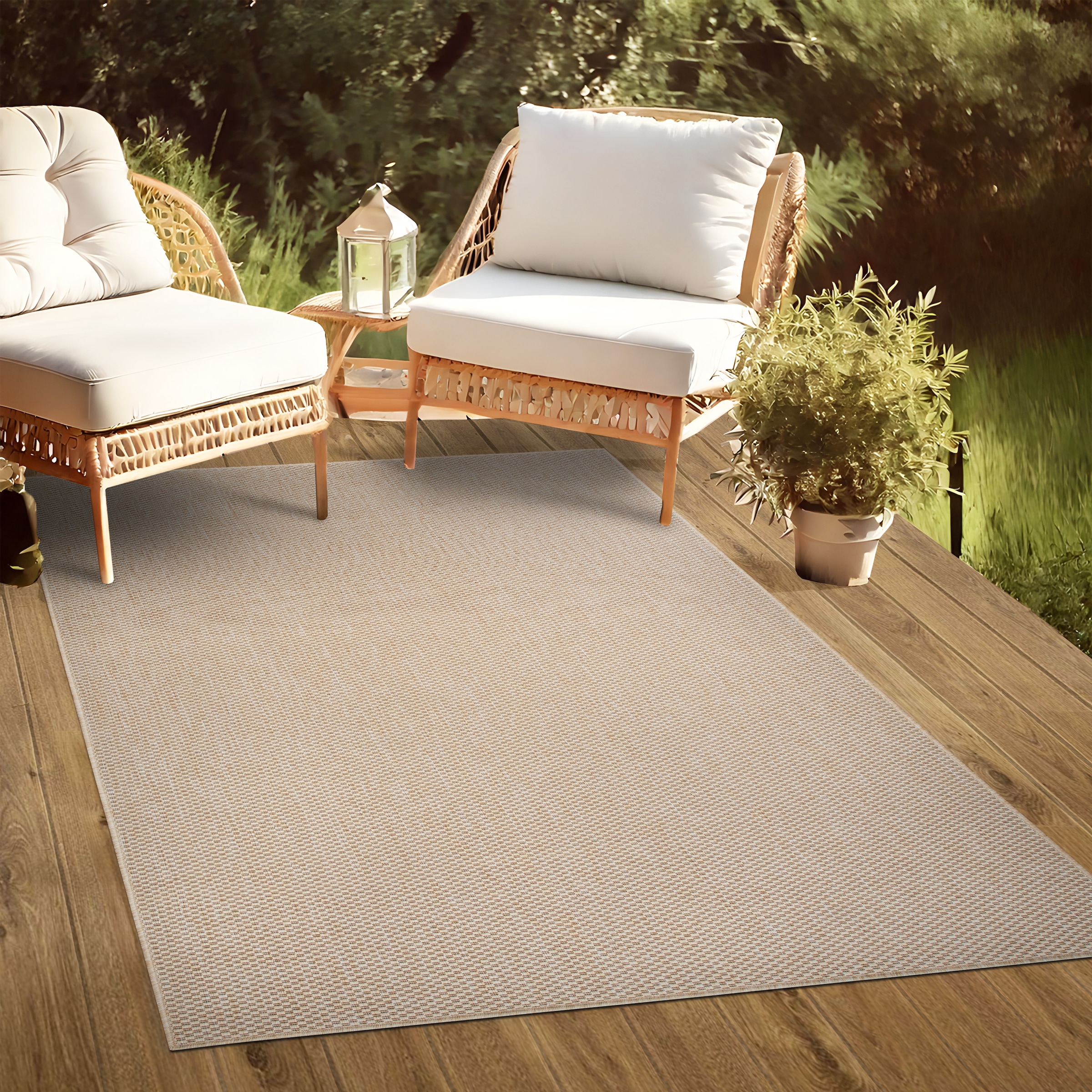 my home Teppich »Venedig auch als Läufer erhältlich« rechteckig 4 mm Höhe In- und Outdoor geeignet, Sisal-Optik, Wetterfest & UV-beständig