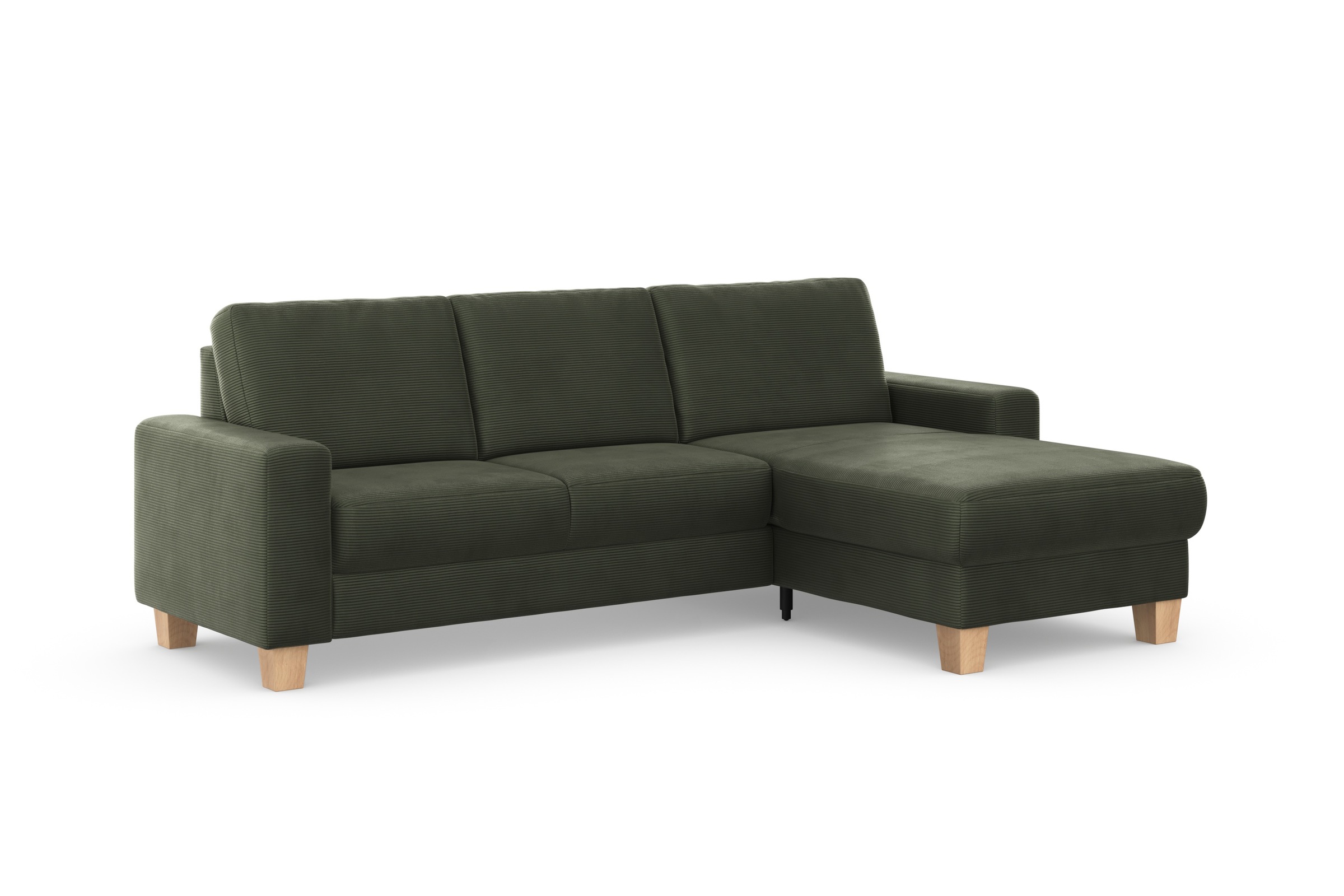 Home affaire Ecksofa »Summer L-Form« mit Recamiere, mit oder ohne Bettfunktion und Bettkasten, Cord-Bezug
