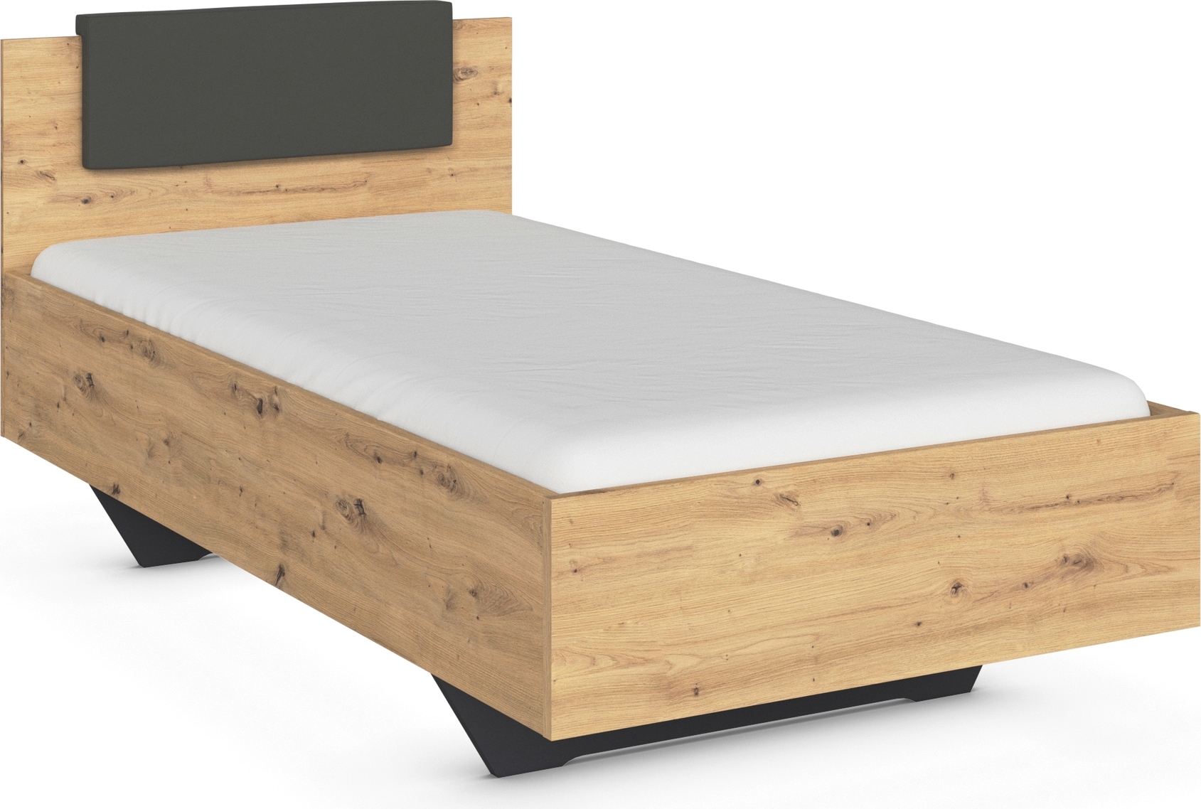 Image of rauch Bett "Einzelbett Komfortbett Schlafzimmer für kleine Räume MAIKA" Liegefläche: 100x200 cm, Bettseitenhöhe 47 cm, schwebende Optik mit abnehmbarer Polsterauflage MADE IN GERMANY
