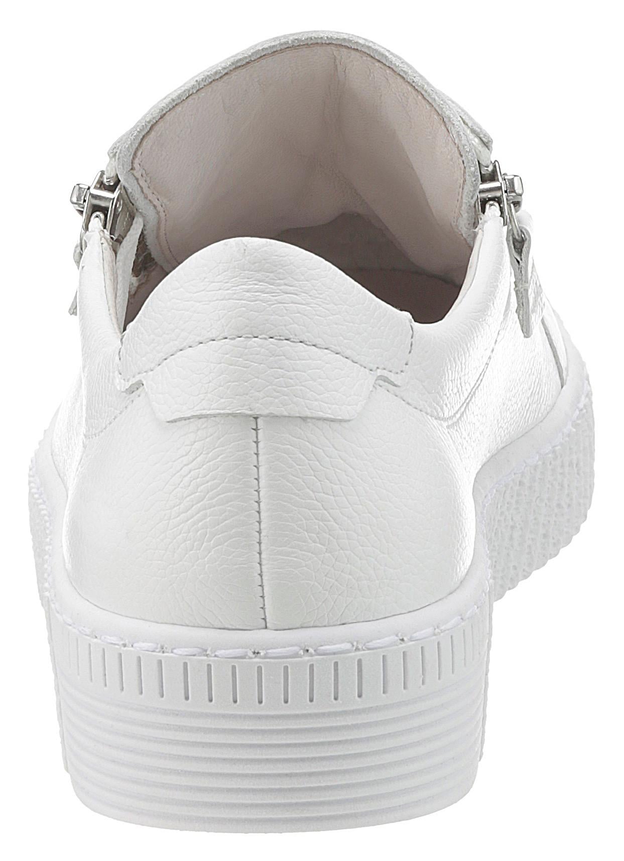 Gabor Plateausneaker, Freizeitschuh, Halbschuh, Schnürschuh mit zwei Reissverschlüssen