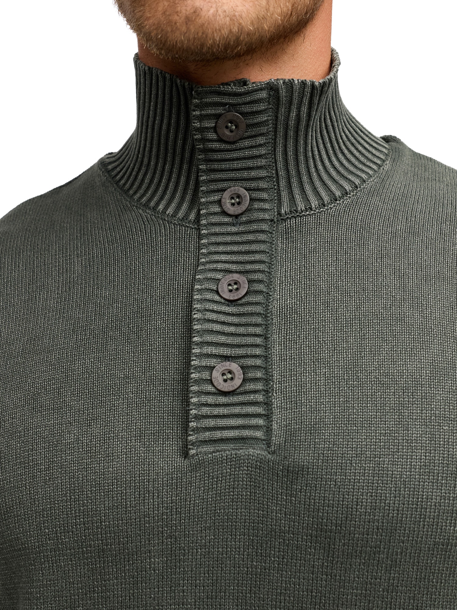 Indicode Pull en tricot »INNiels ½ Placket«
