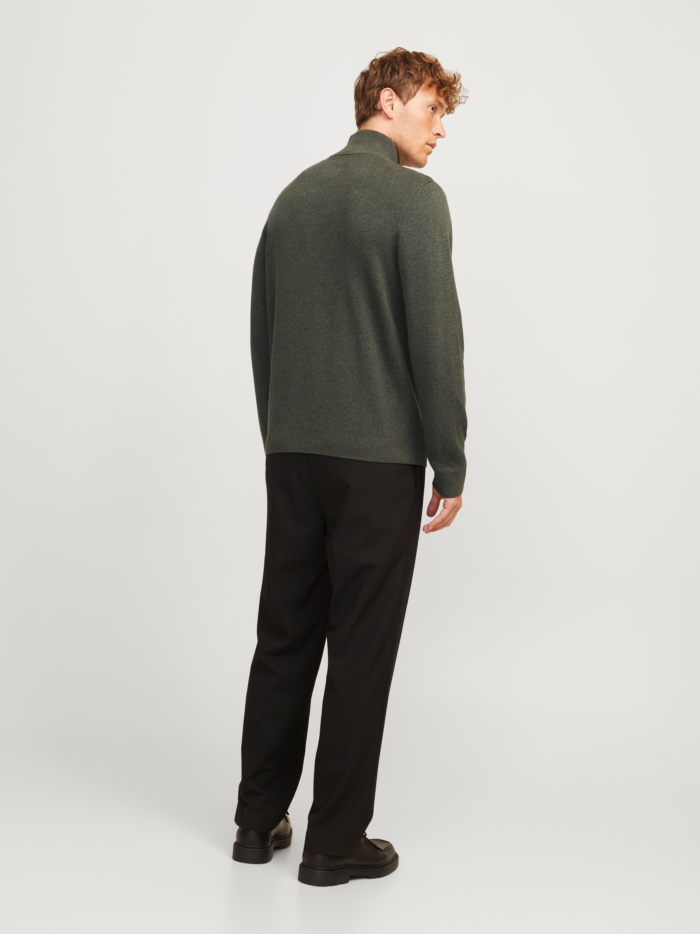 Jack & Jones Troyer »JPRBLAMILANO STITCH KNIT HALF ZIP SN«, mit kurzem Reissverschluss