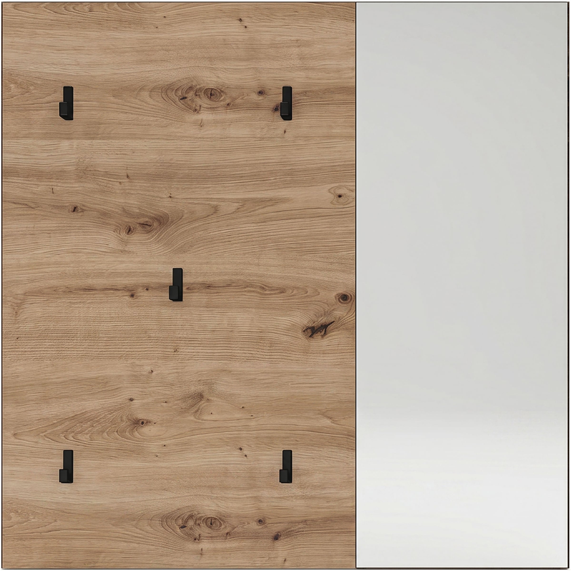 GOODproduct Garderobenpaneel »FJELL, Breite 80cm, 5 Haken, Spiegel«