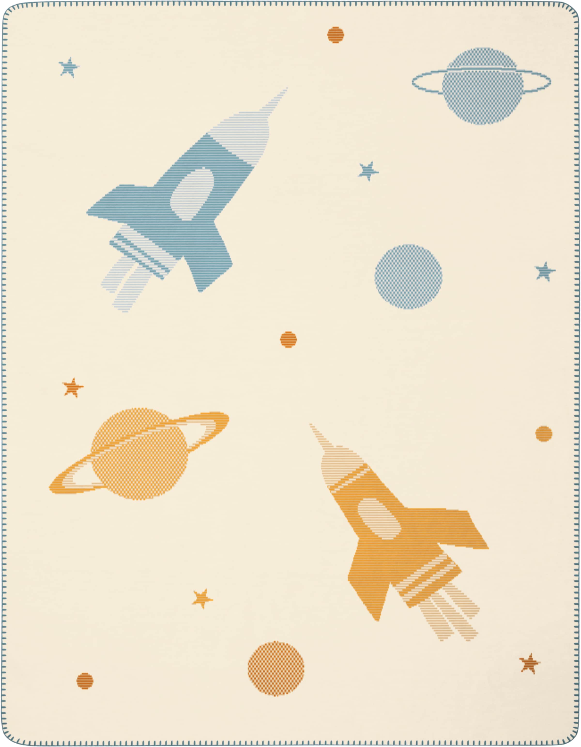 Image of Biederlack Babydecke "Babydecke Orbit" 75 x 100, mit Zierstich