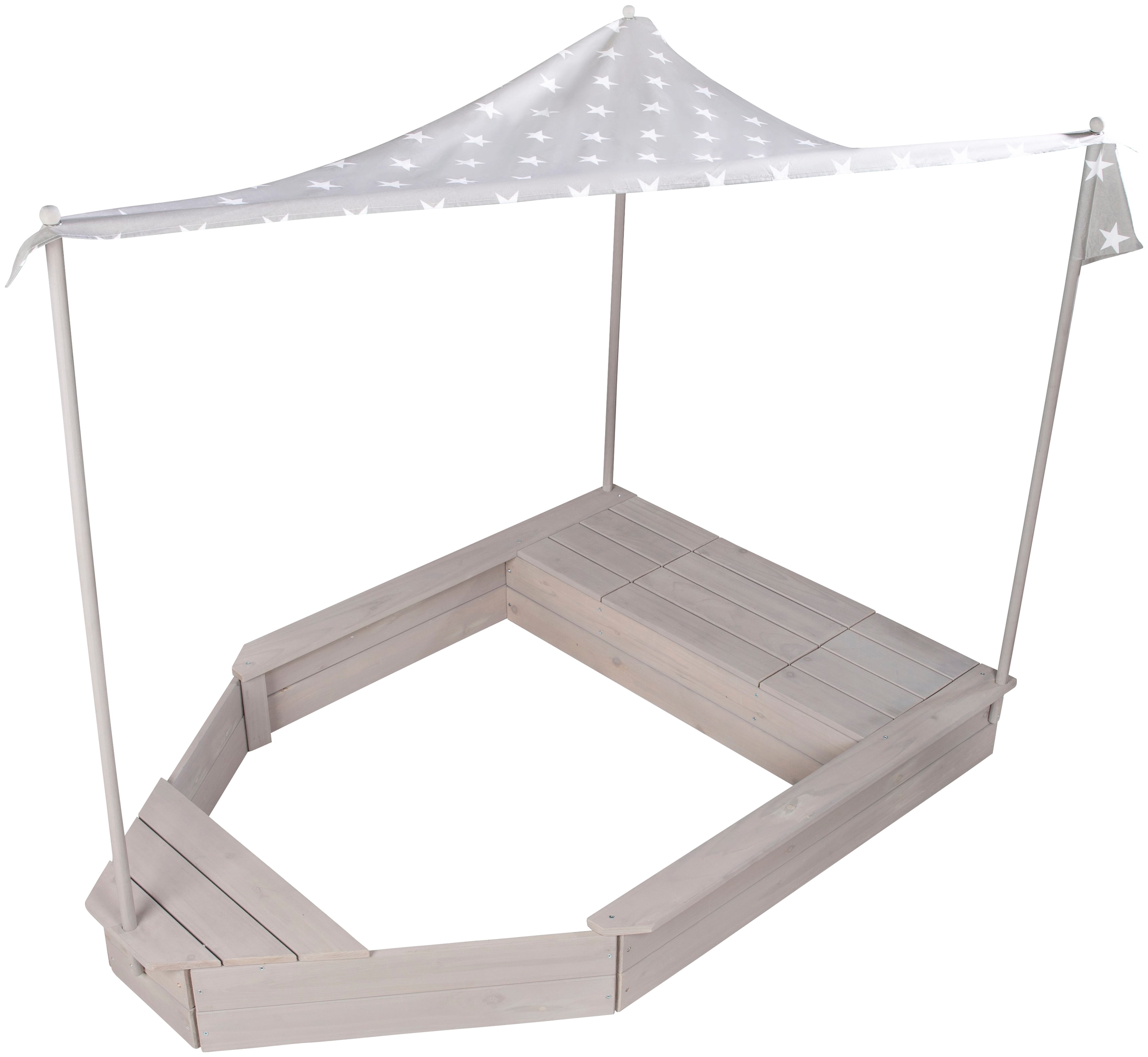 Image of roba® Sandkasten »Schiff«, mit Sonnendach, HxBxT: 150 x 100 x 142 cm bei Ackermann Versand Schweiz