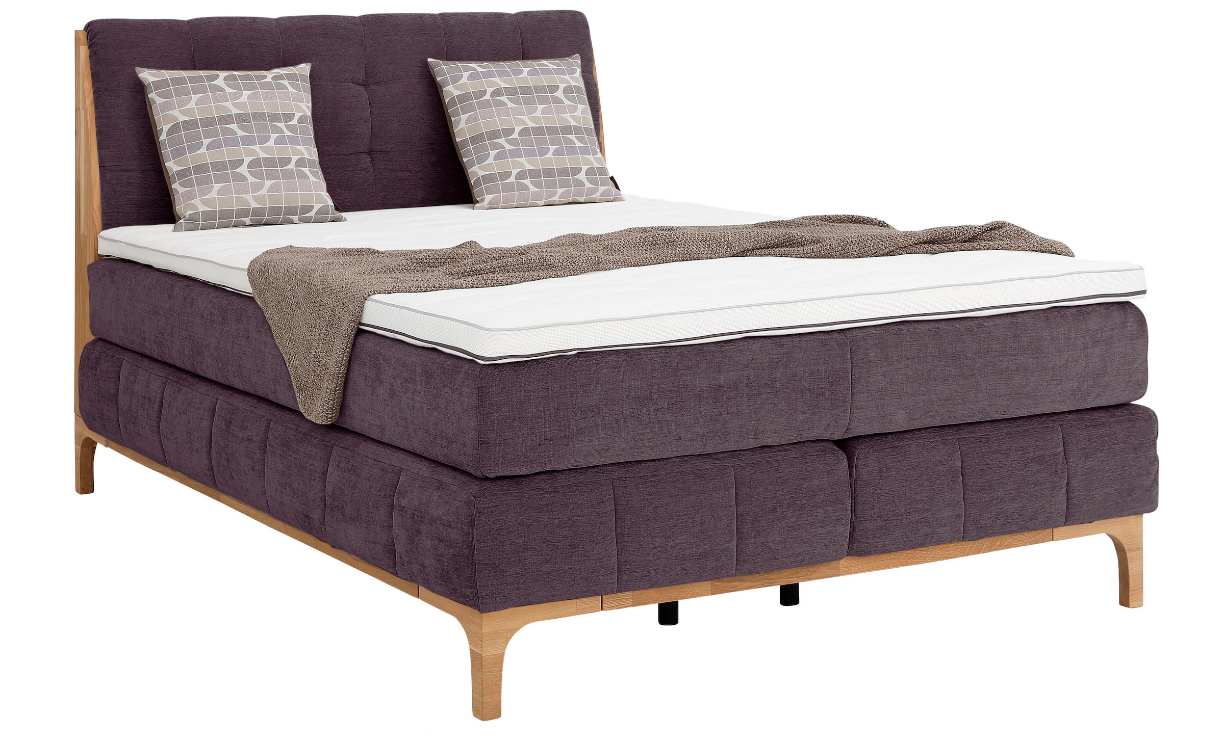 GOODproduct Boxspringbett »Jelle«, (5 St.), zertifizierte, recycelte Bezugsstoffe, verschiedene Ausführungen