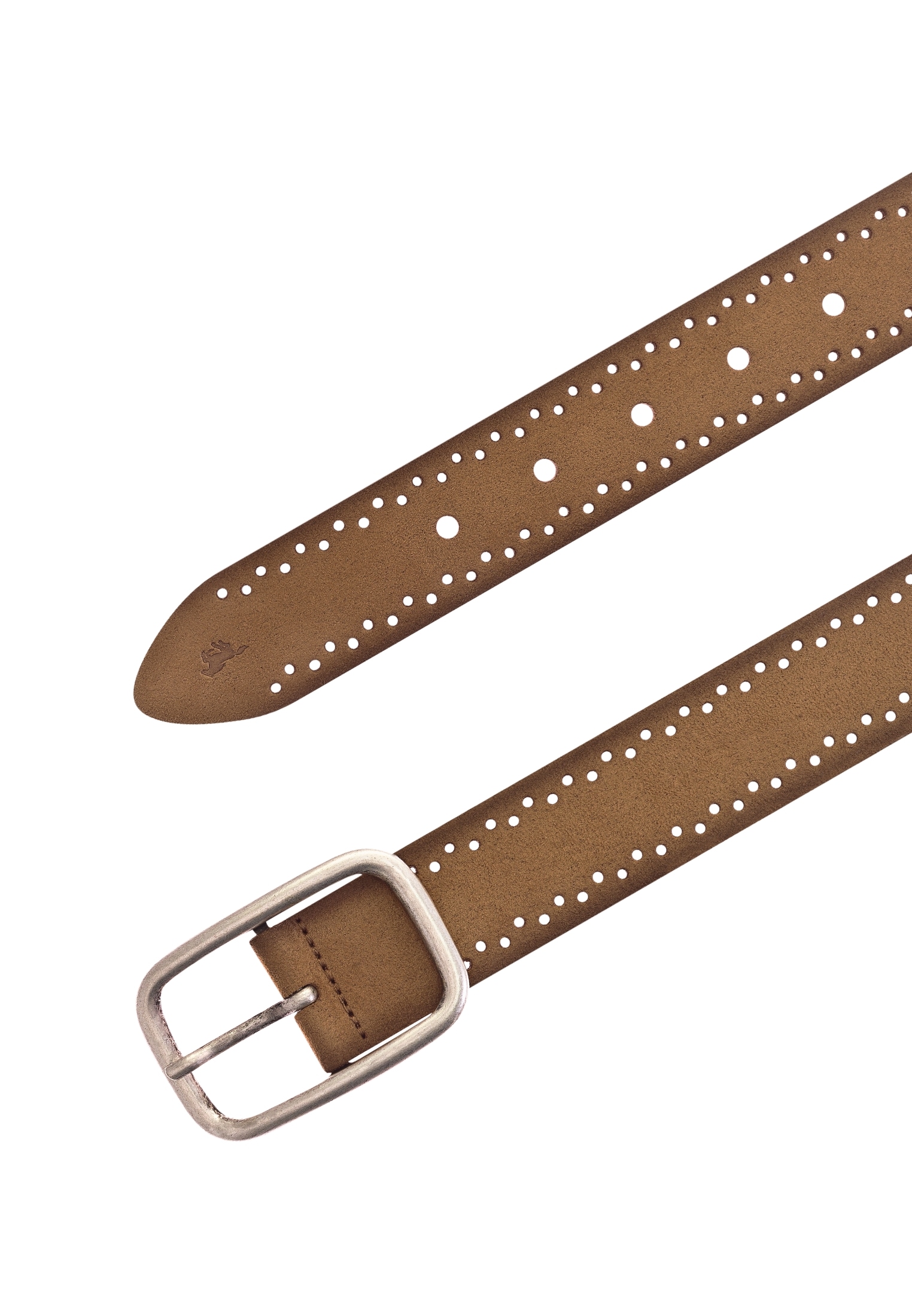 MUSTANG Ledergürtel »"Emerson"« Robustes, genarbtes Rindsleder mit Lochstanzung, 3,5 cm