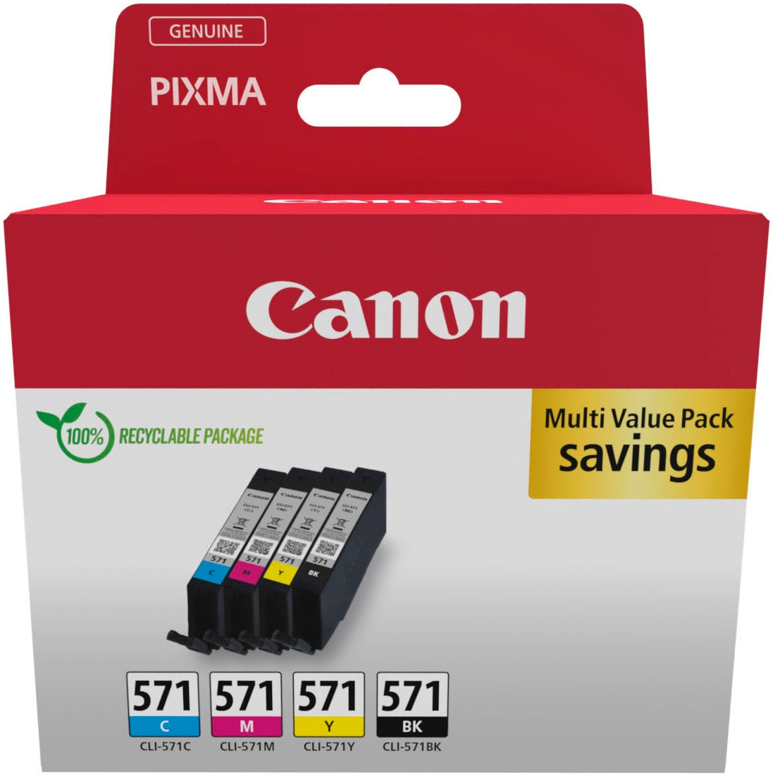 Canon Tintenpatrone »CLI-571 Multipack« original Druckerpatrone 571