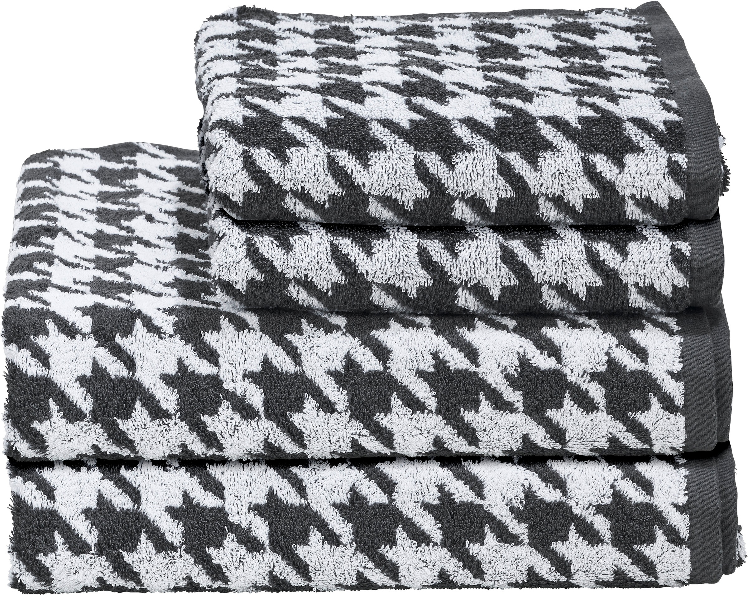 Image of done.® Handtuch Set »Daily Shapes Bird«, Set, 4 tlg., Jacquard-Walkfrottier, 2x Handtücher & 2x Duschtücher, Jacquardgewebe, modernes Muster bei Ackermann Versand Schweiz