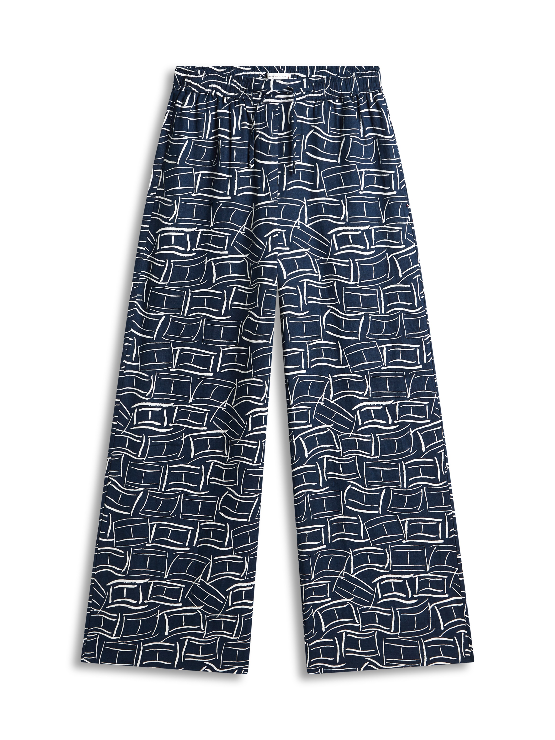 Tommy Hilfiger Pantalon en lin »ESS LINEN PULL ON PANTS«  en coupe ample, ceinture élastique