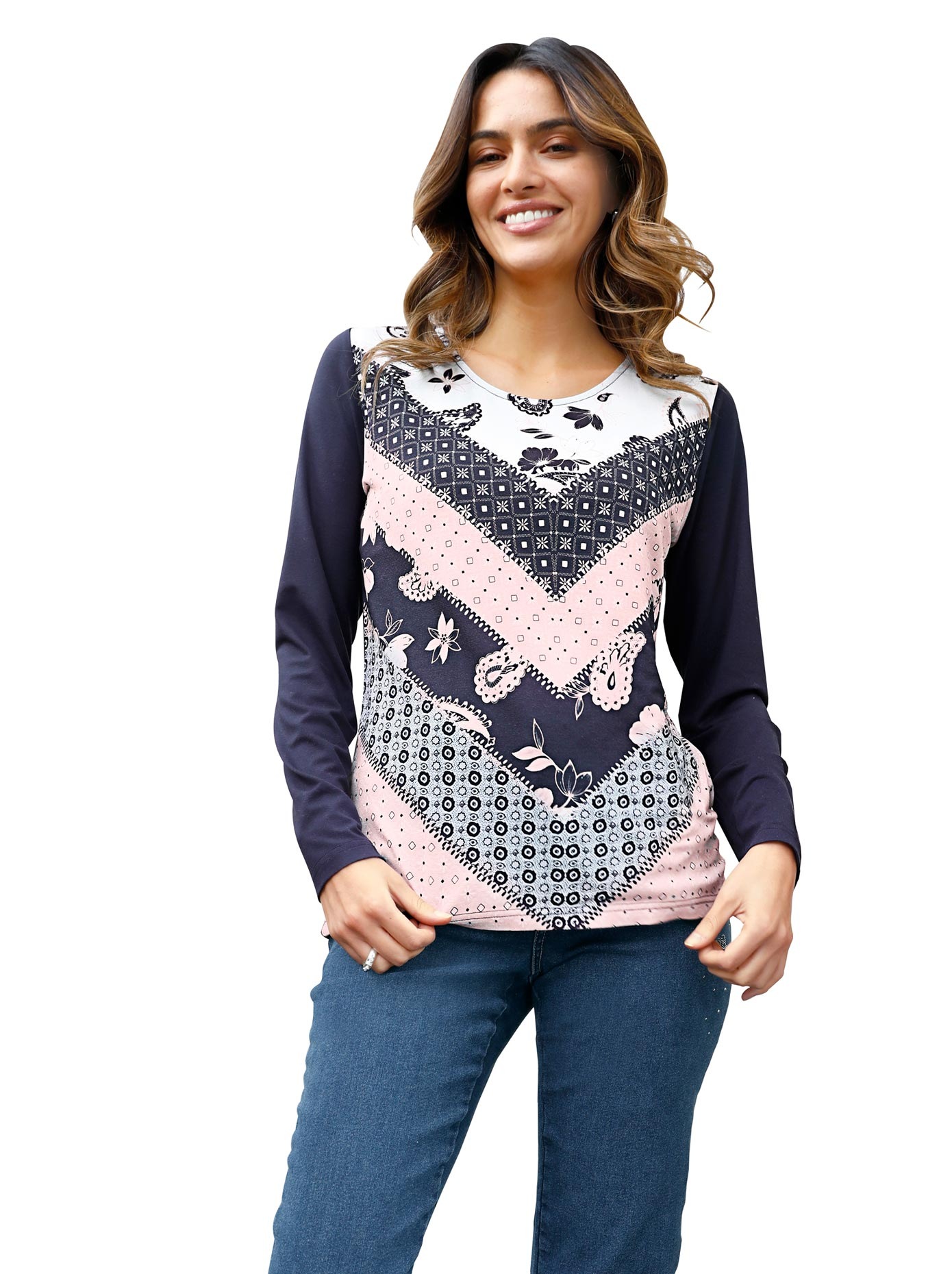 Image of Inspirationen Langarmshirt »Druck-Shirt«, (1 tlg.) bei Ackermann Versand Schweiz