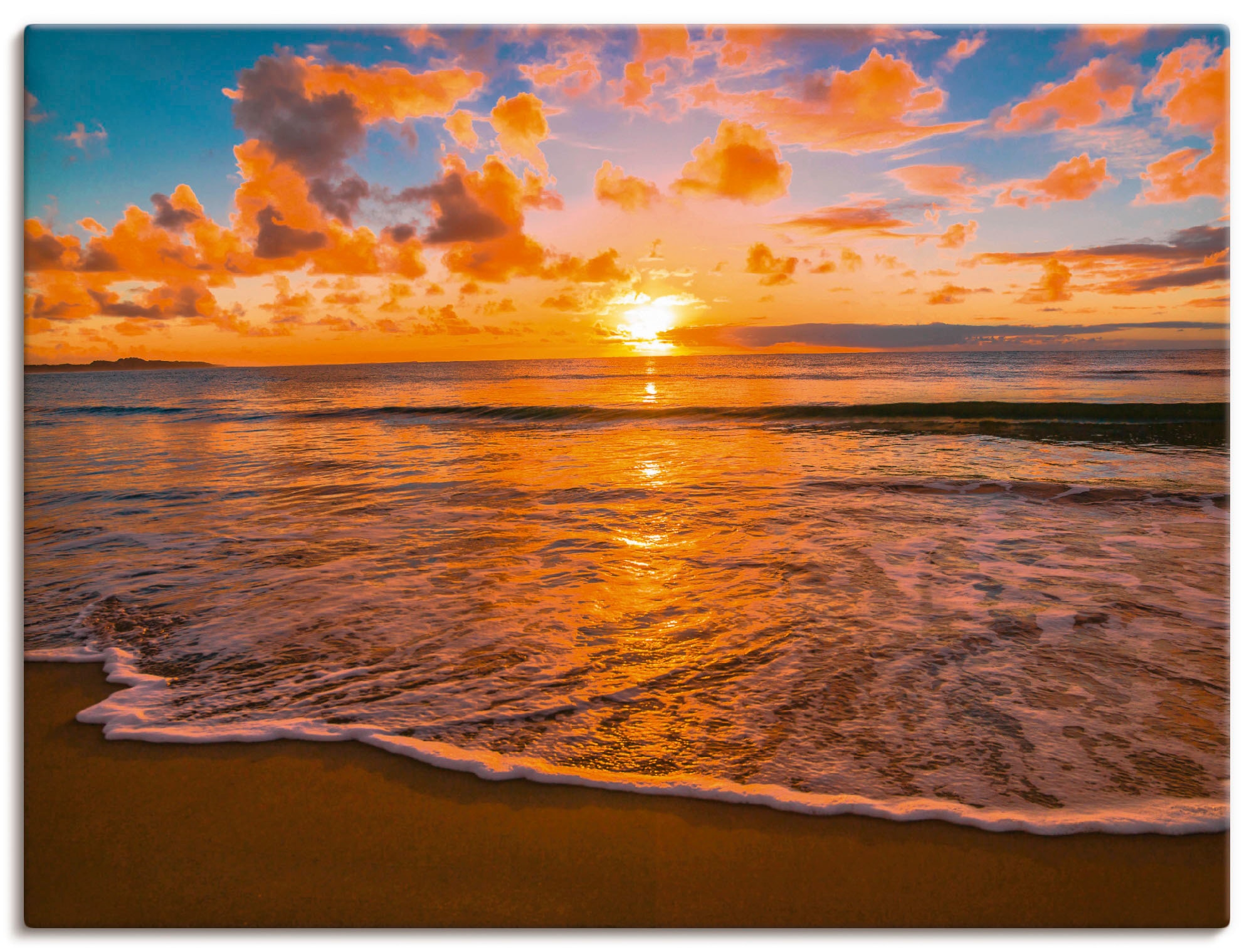 Image of Artland Wandbild "Sonnenuntergang am Strand" Sonnenaufgang & -untergang 1 Stk. tlg. als Leinwandbild, Poster in verschied. Grössen