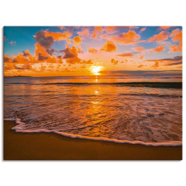 Artland Wandbild »Sonnenuntergang am Strand«, Sonnenaufgang & -untergang,  (1 St.), als Leinwandbild, Wandaufkleber oder Poster in versch. Grössen  kaufen