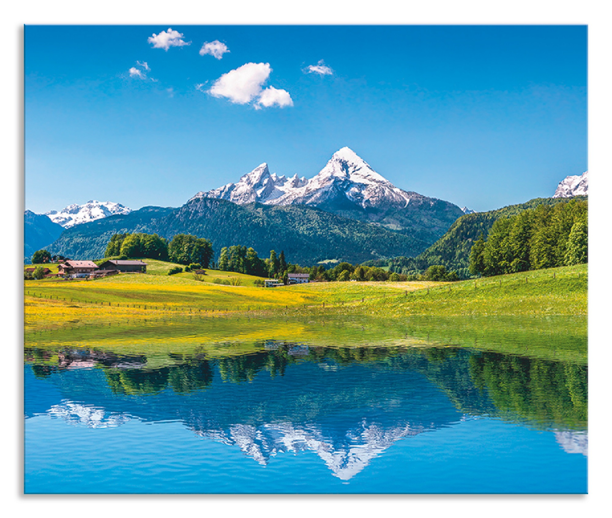 Image of Artland Küchenrückwand »Landschaft in den Alpen«, (1 tlg.), selbstklebend in vielen Grössen - Spritzschutz Küche hinter Herd u. Spüle als Wandschutz vor Fett, Wasser u. Schmutz - Rückwand, Wandverkleidung aus Alu bei Ackermann Versand Schweiz
