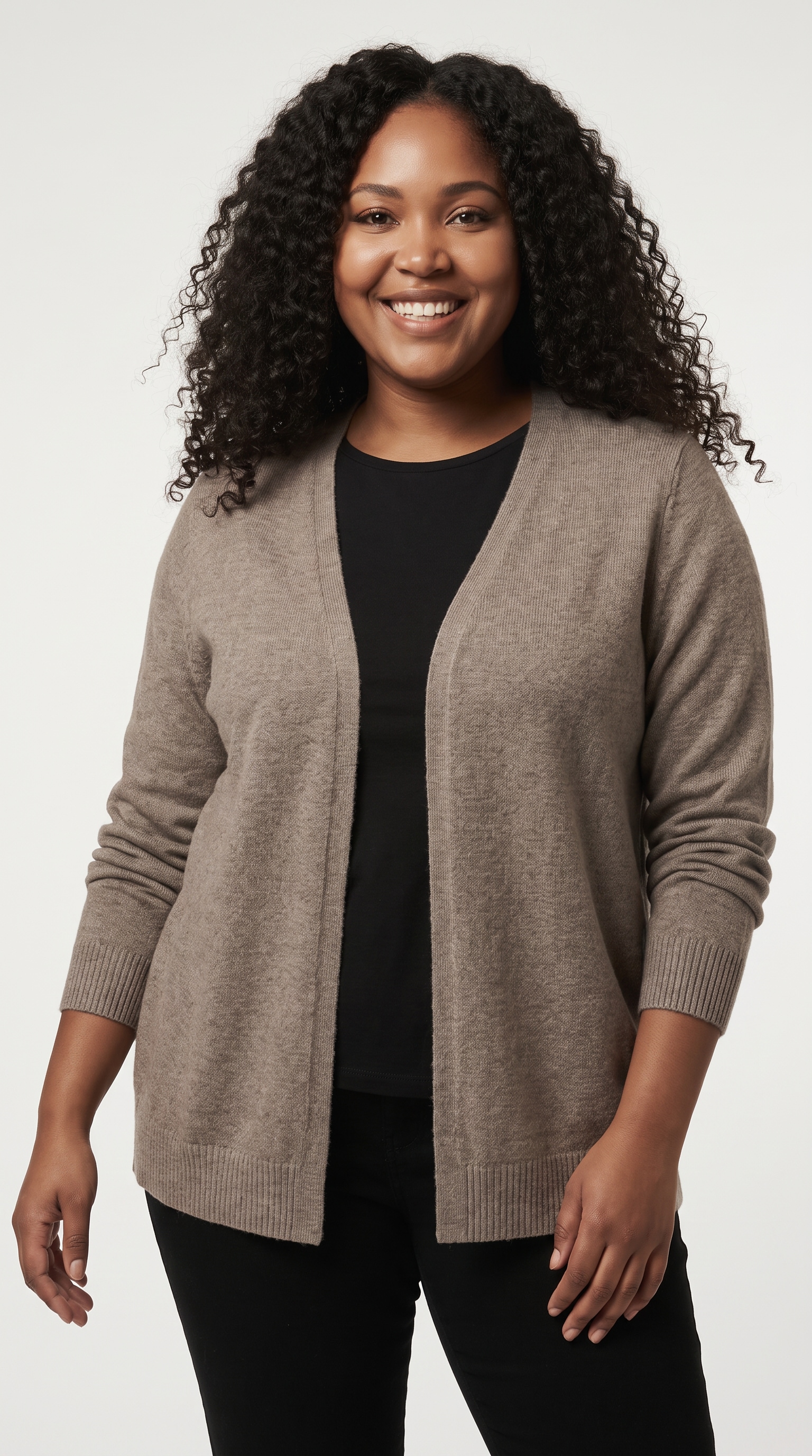 ONLY CARMAKOMA Strickjacke »CARPRINCESS LS SHORT CARDI NOOS« Viskosemischung