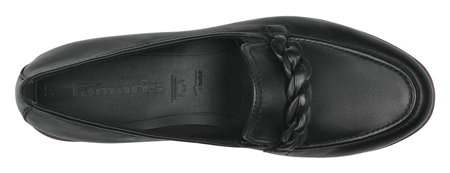 Tamaris Loafer  mules épaisses, chaussure business avec chaîne tressée tendance