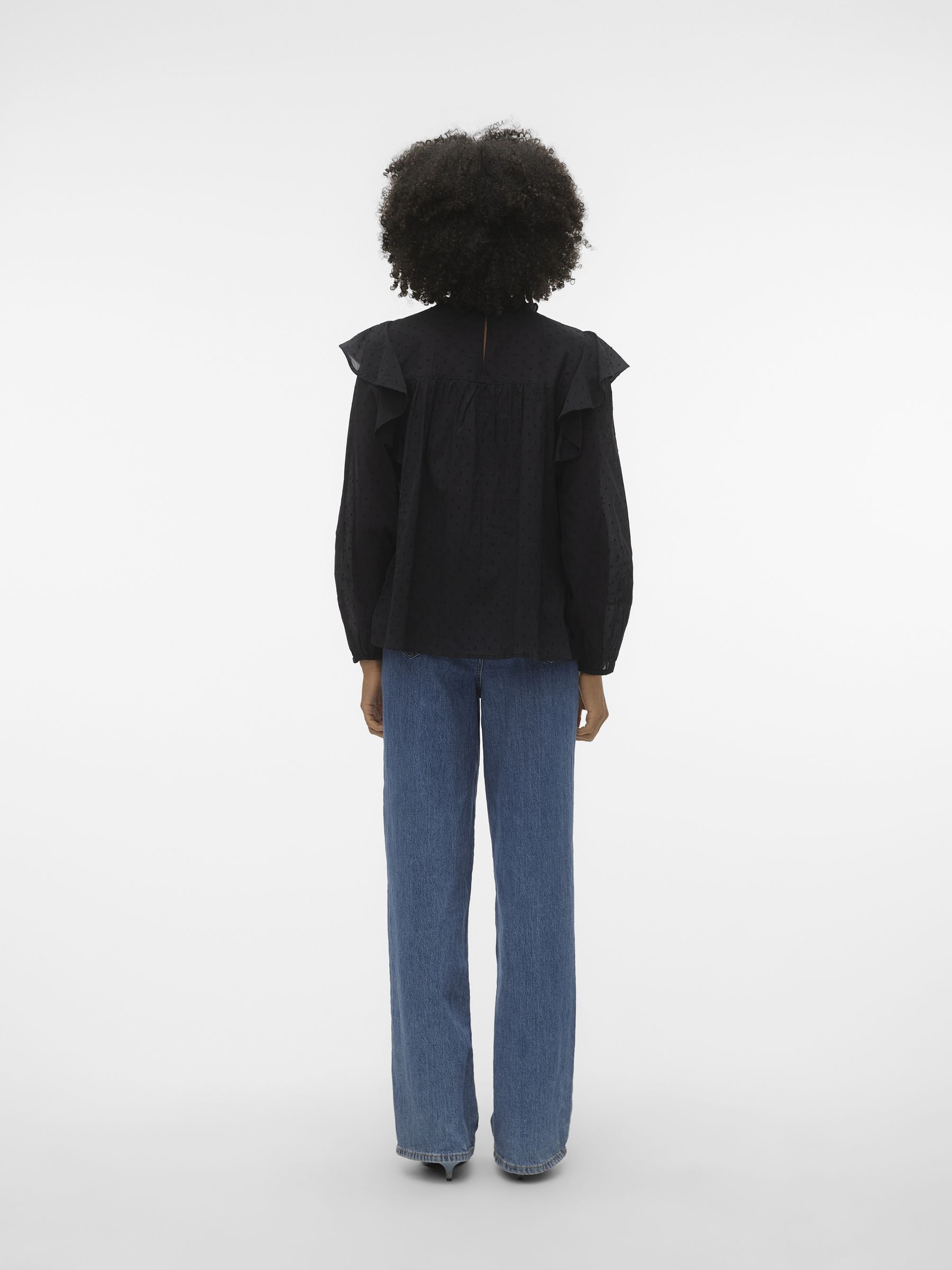 Vero Moda Spitzenbluse »VMTRINE LS LACE TOP WVN GA NOOS«